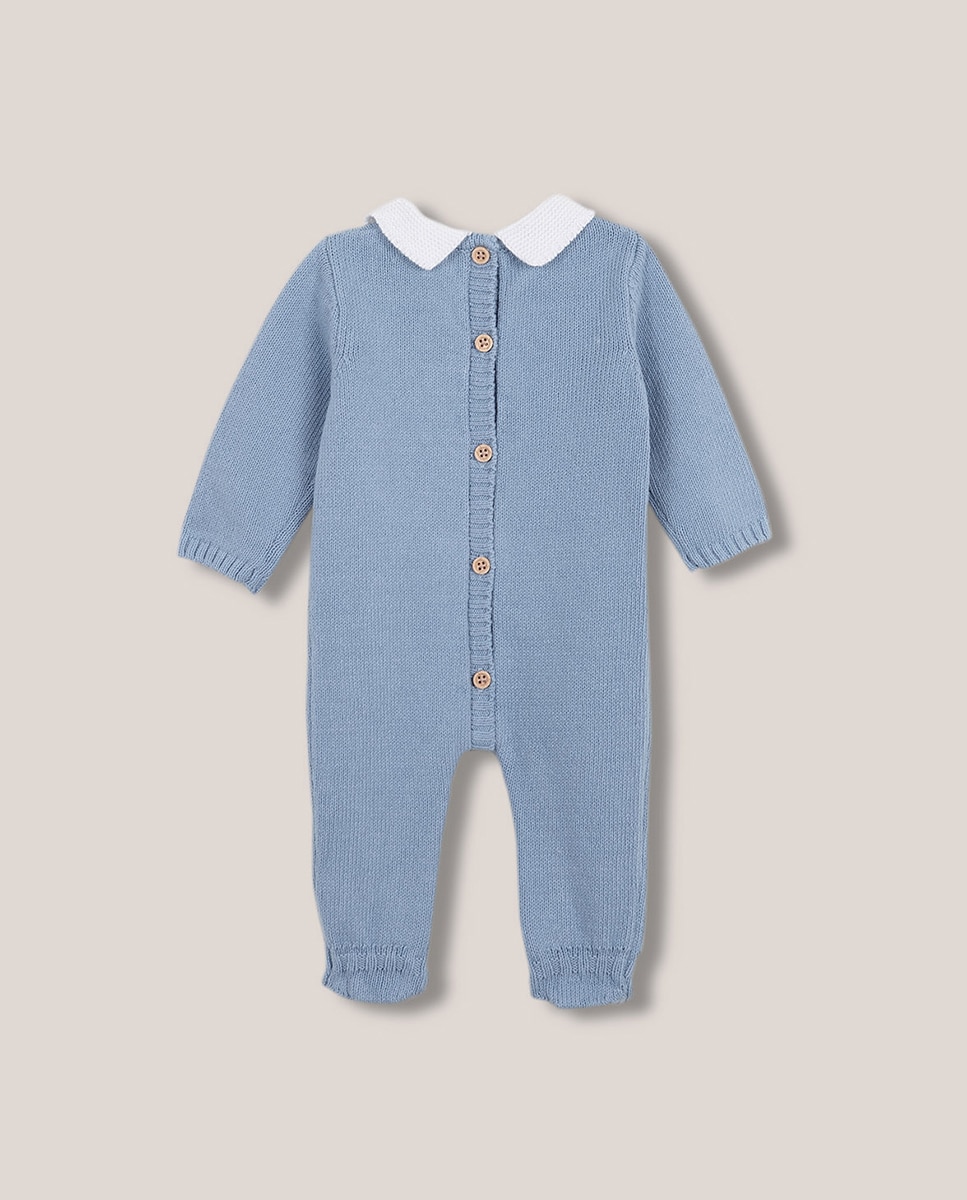 Babygrow com Gola em Contraste - Azul Azul-2