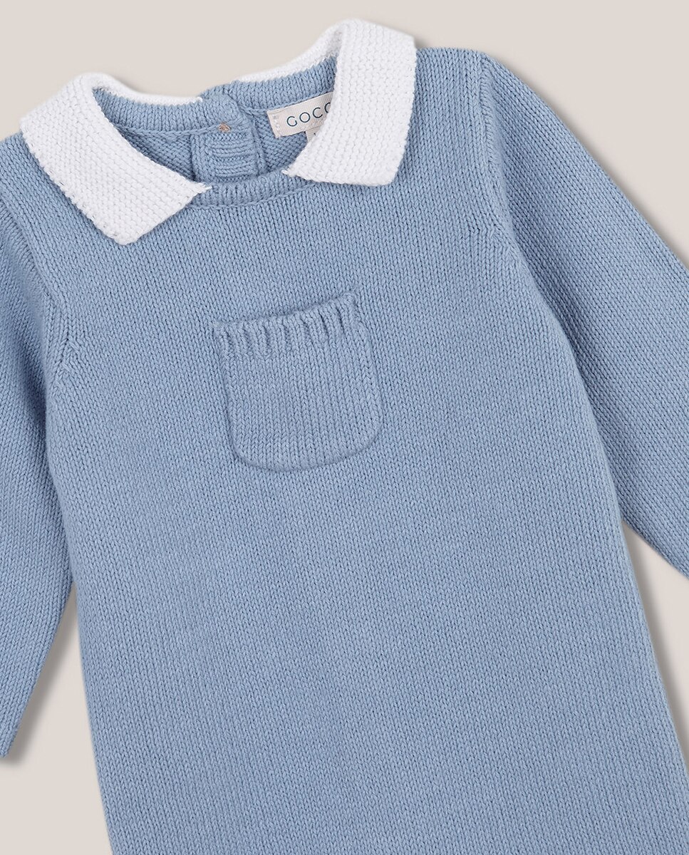 Babygrow com Gola em Contraste - Azul Azul-3