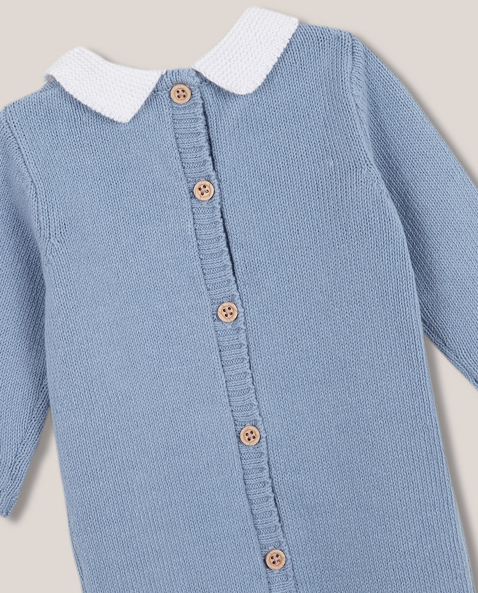 Babygrow com Gola em Contraste - Azul Azul-4