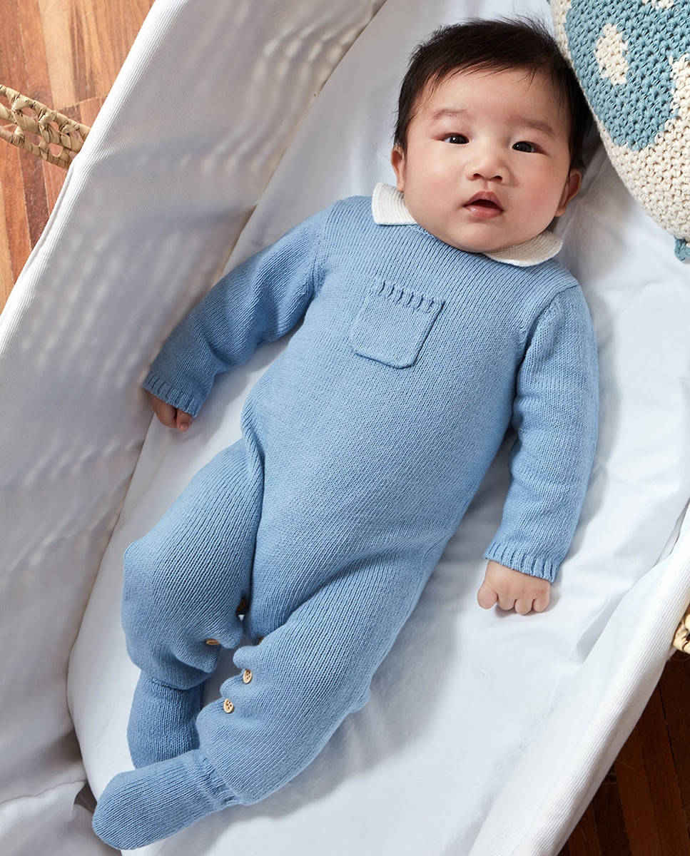 Babygrow com Gola em Contraste - Azul Azul-5