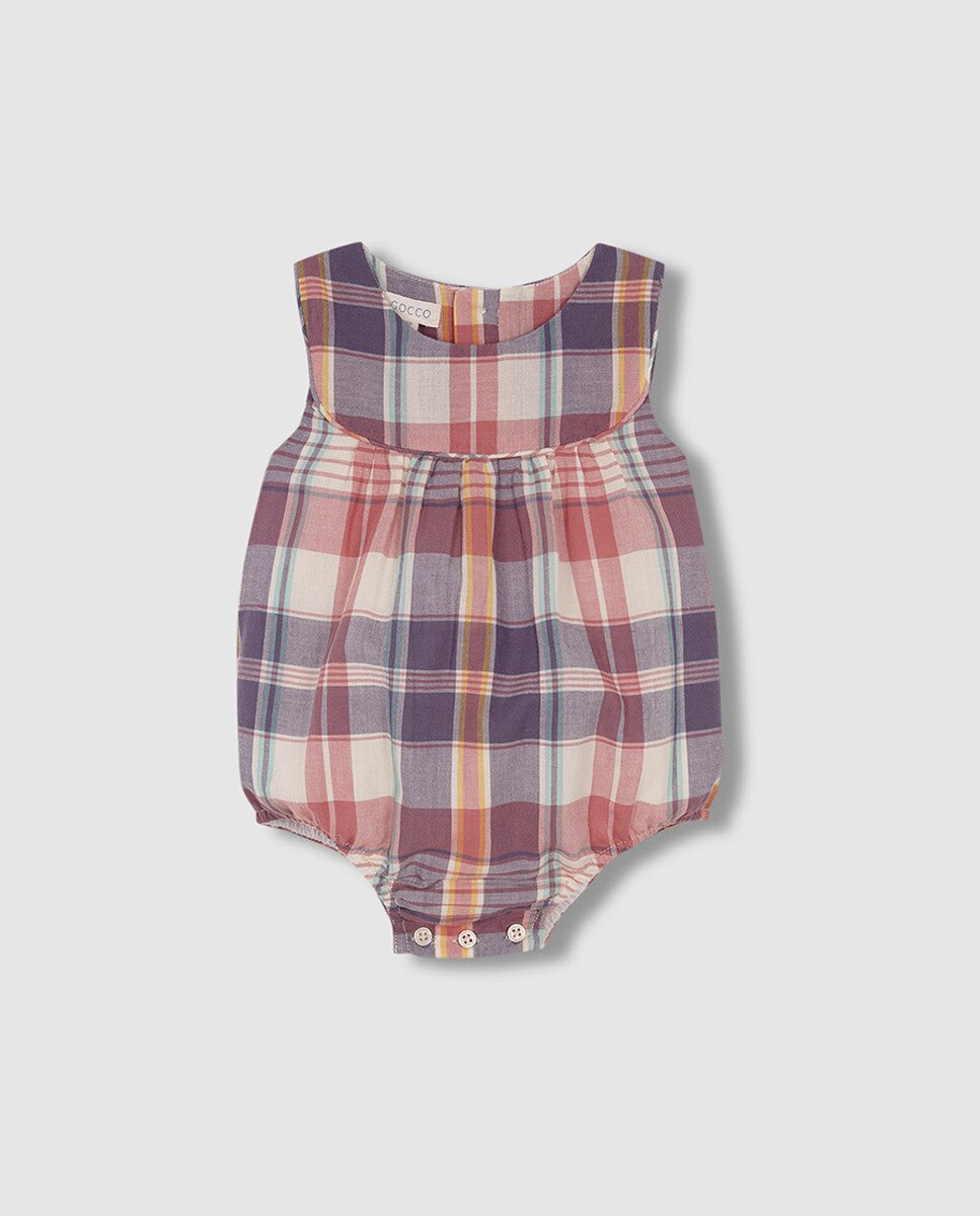 Babygrow aos Quadrados - Rosa/Azul Rosa-3