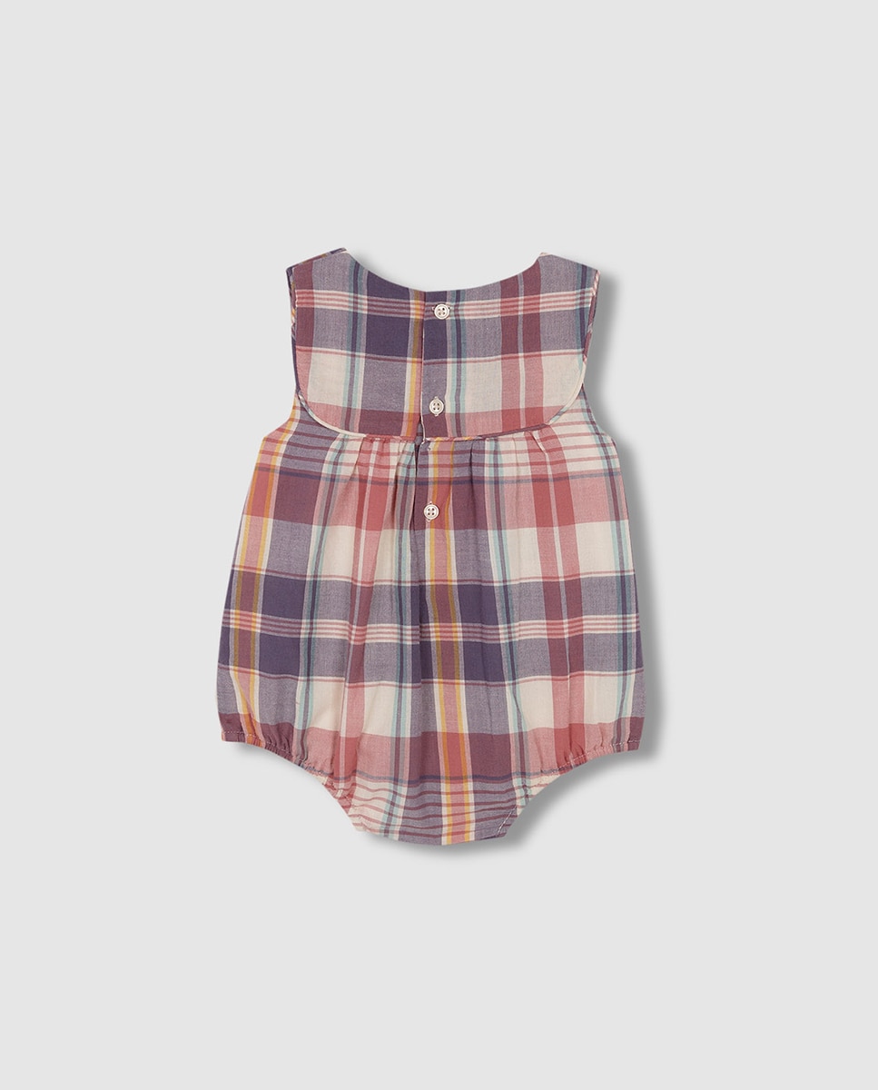 Babygrow aos Quadrados - Rosa/Azul Rosa-4