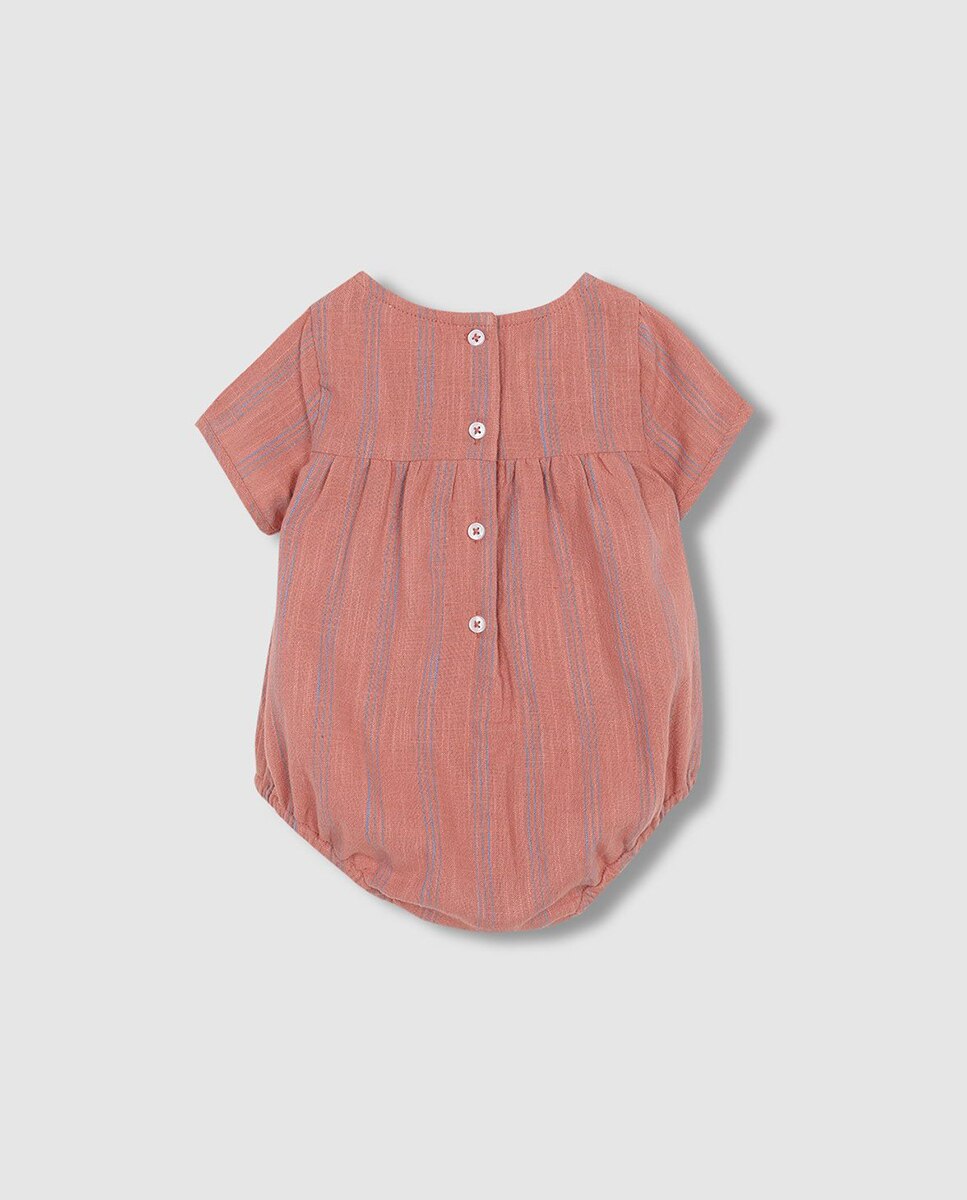 Babygrow às Riscas Gocco Coral-4