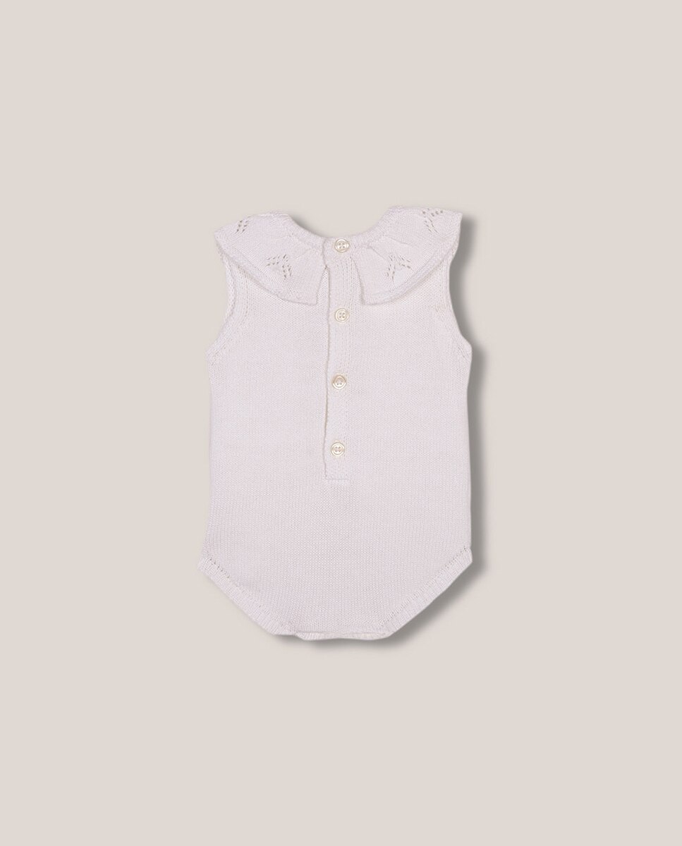 Babygrow de Malha sem Orifícios Branco-2