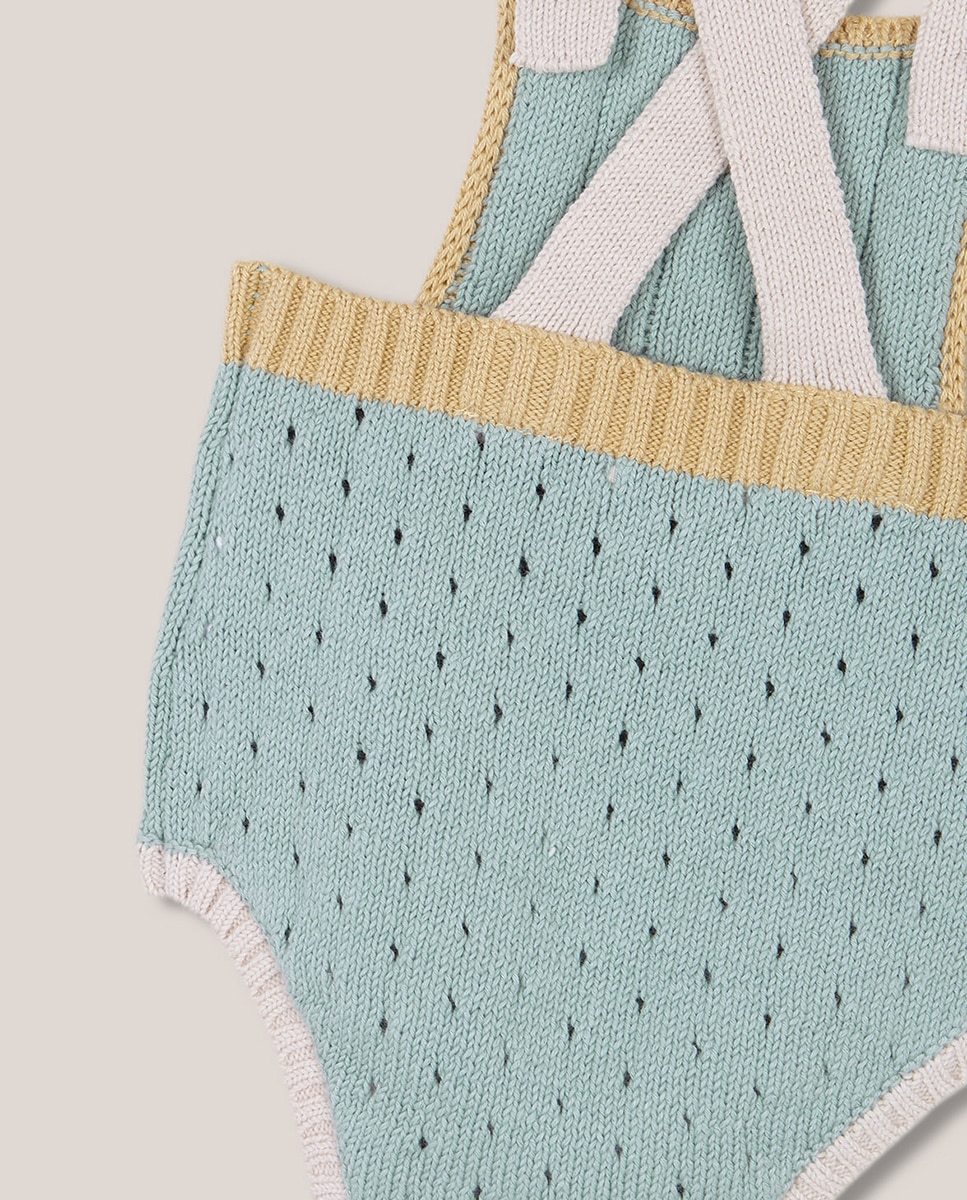 Babygrow de Malha sem Orifícios Gocco Verde-claro-4