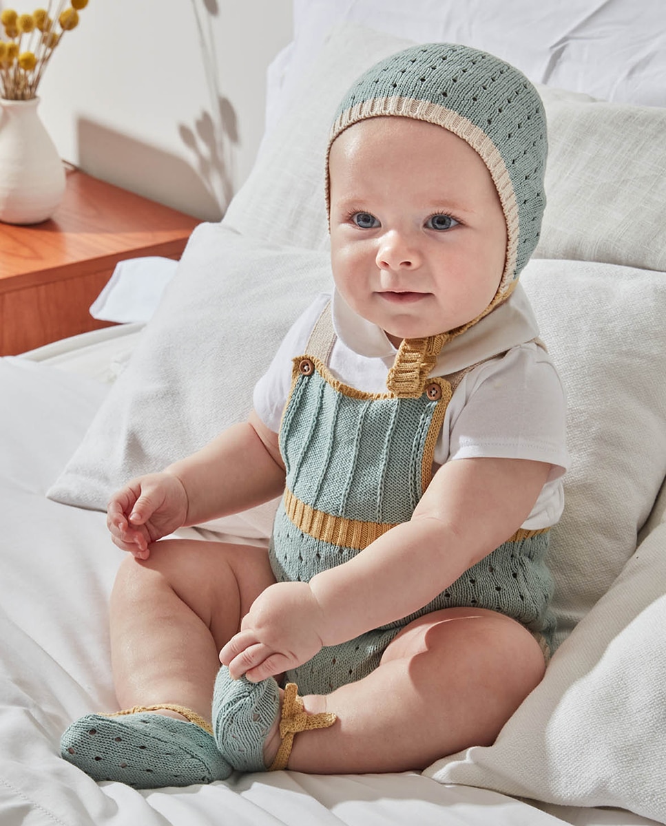 Babygrow de Malha sem Orifícios Gocco Verde-claro-5