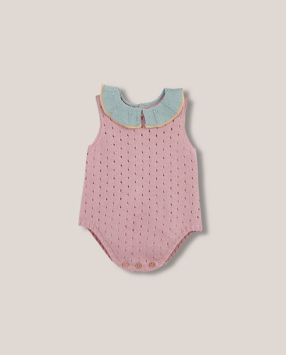 Babygrow de Malha sem Orifícios Gocco Verde-claro-1