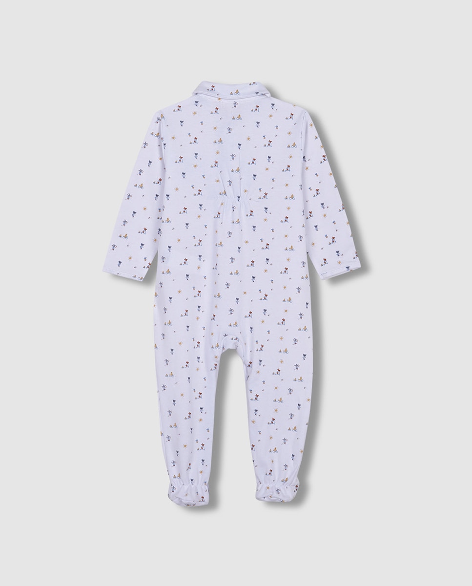 Pijama Comprido com Estampado de Animais Gocco Branco-4