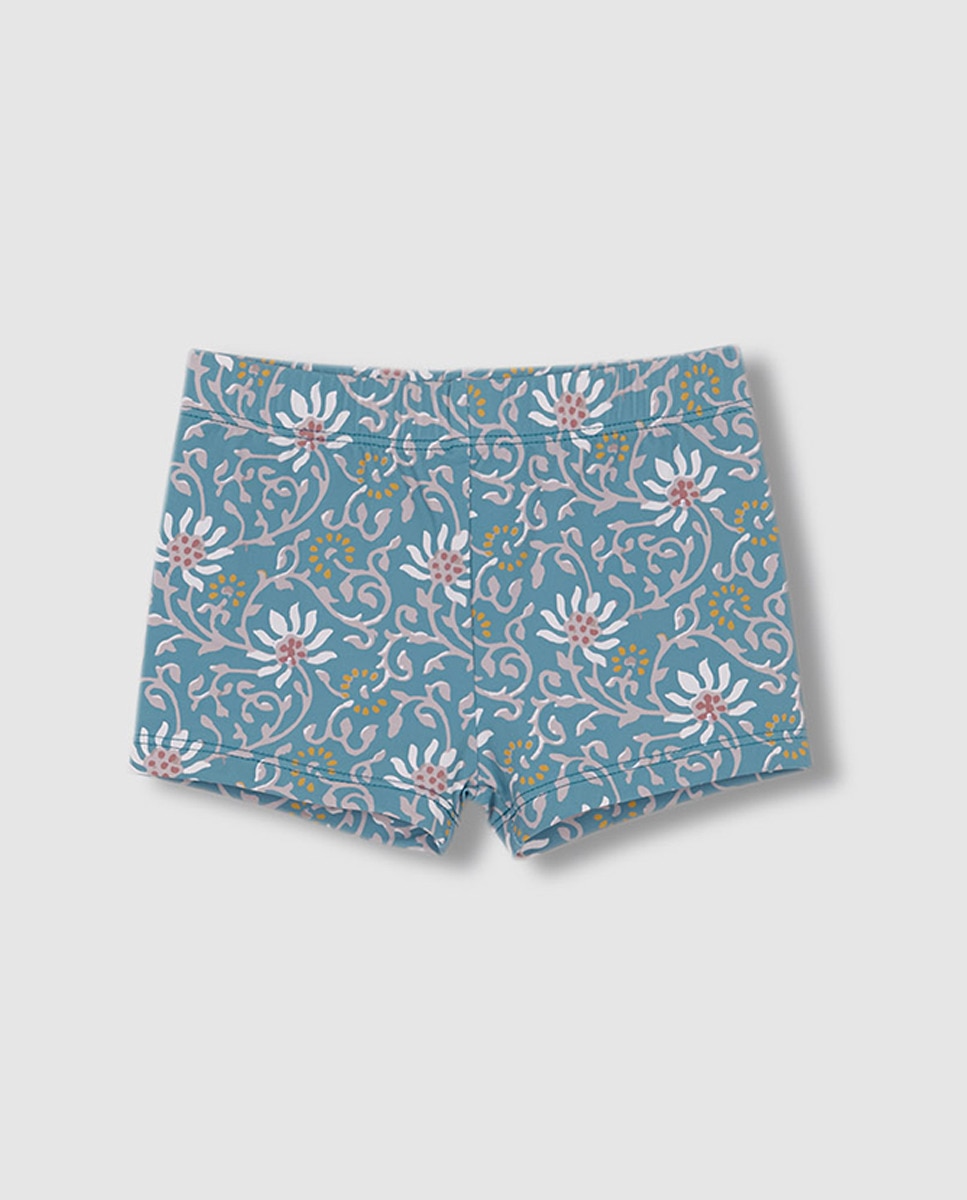 Fato de Banho com Estampado Floral Gocco Azul-2