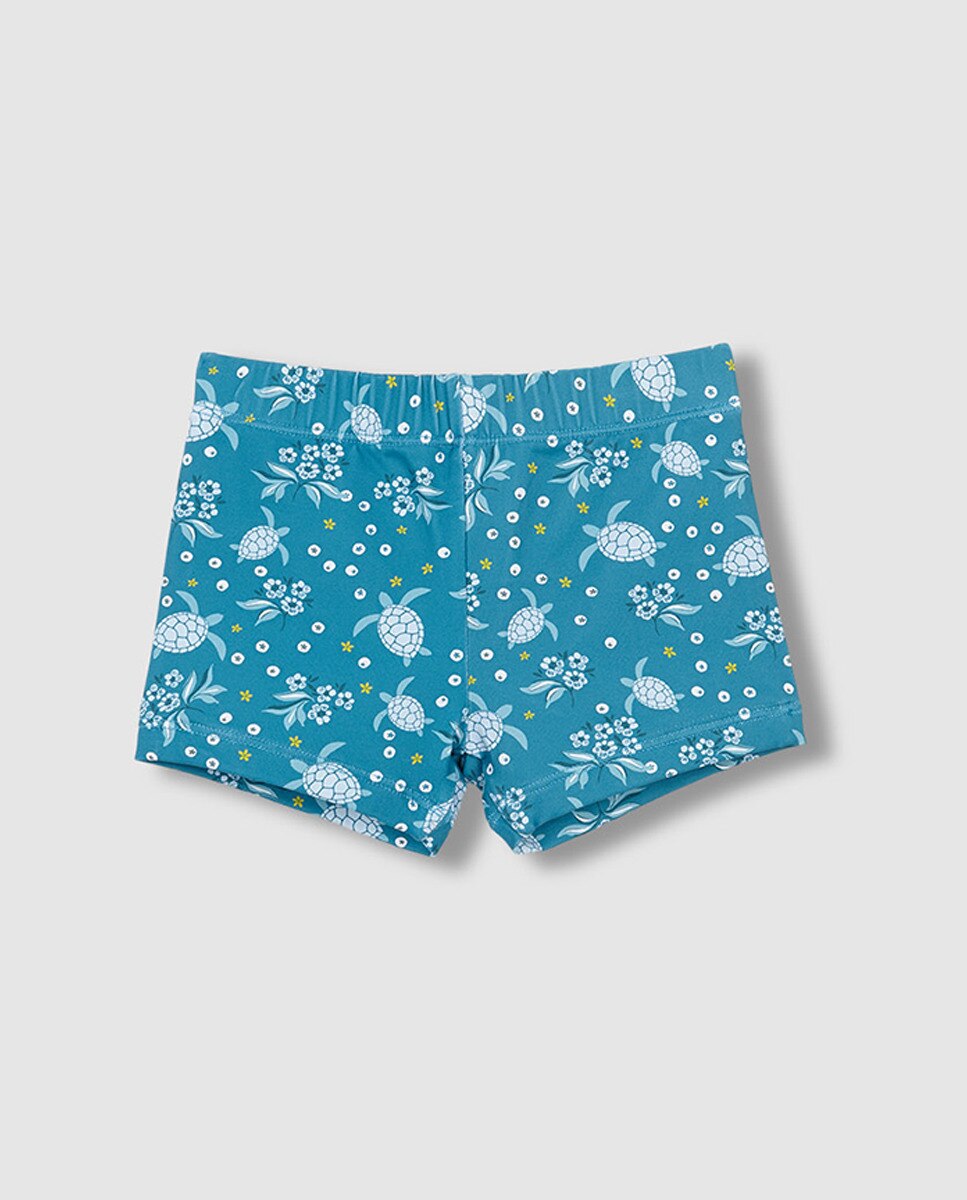 Boxers Estampados com Tartarugas Gocco Turquesa-2