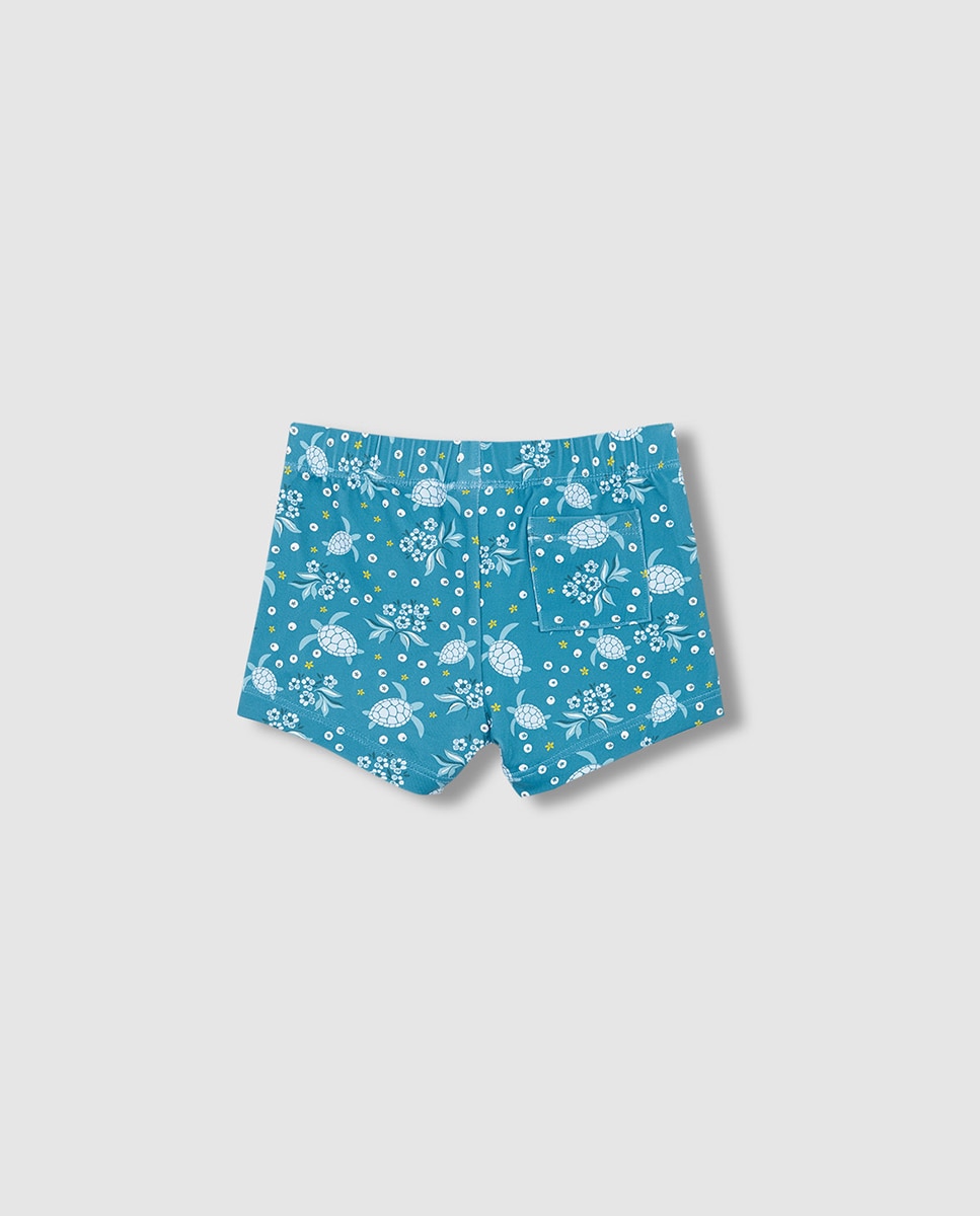 Boxers Estampados com Tartarugas Gocco Turquesa-3