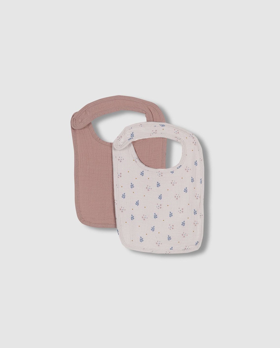 Pack de Babetes com Estampado de Folhas Gocco Branco-1