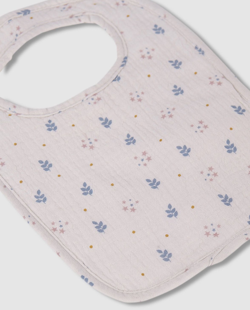 Pack de Babetes com Estampado de Folhas Gocco Branco-3