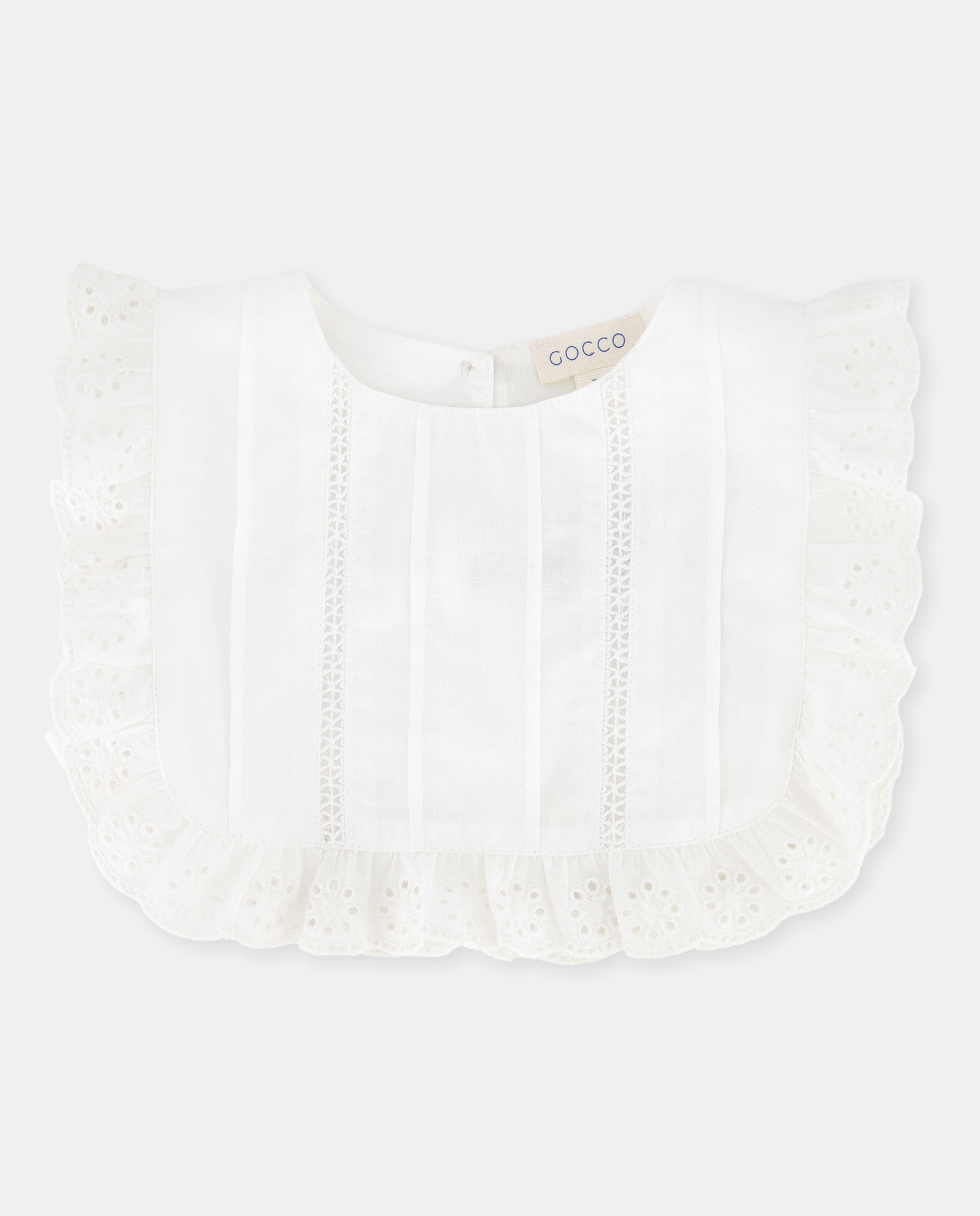 Babete com Tiras Bordadas Branco-1