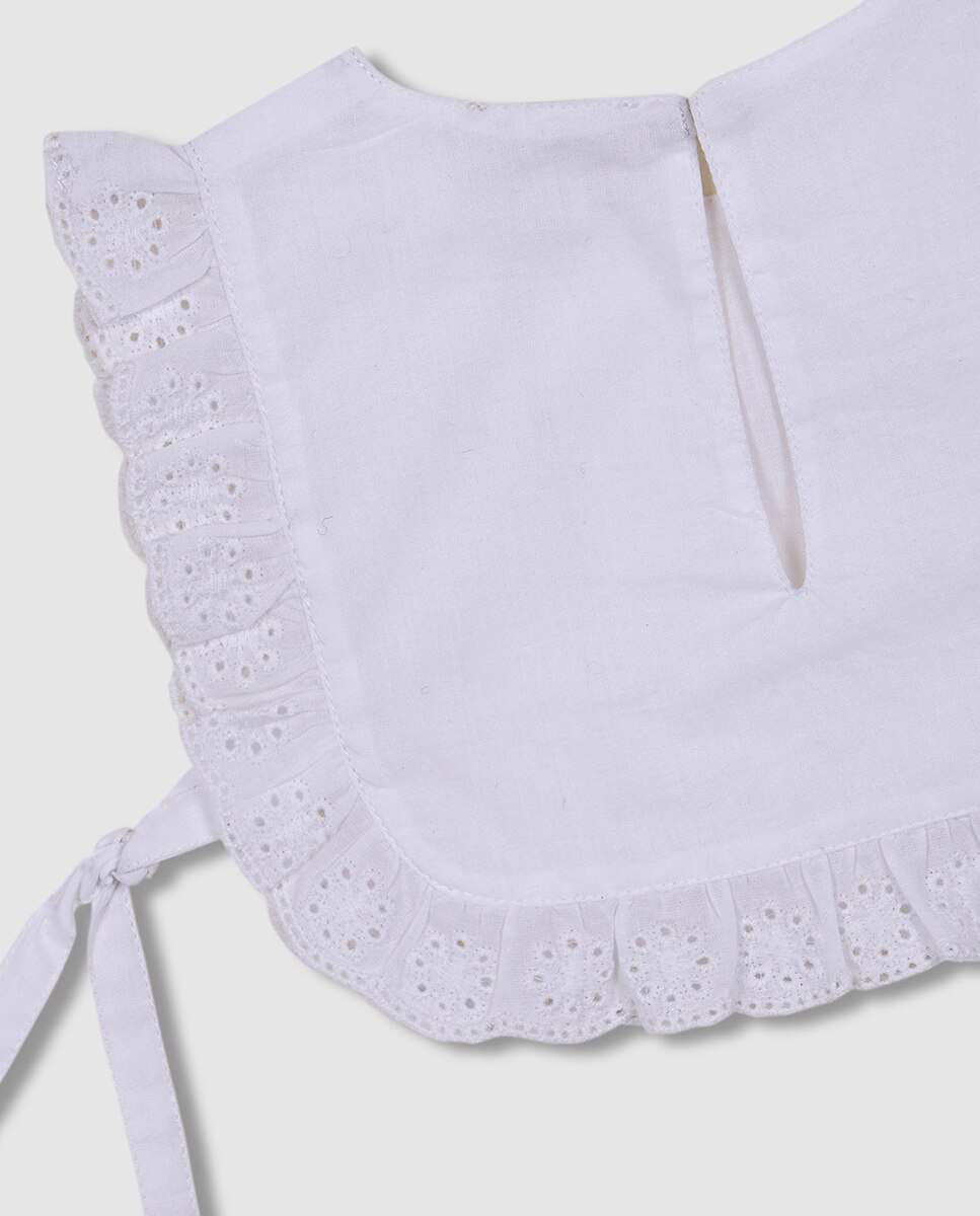 Babete com Tiras Bordadas Branco-3
