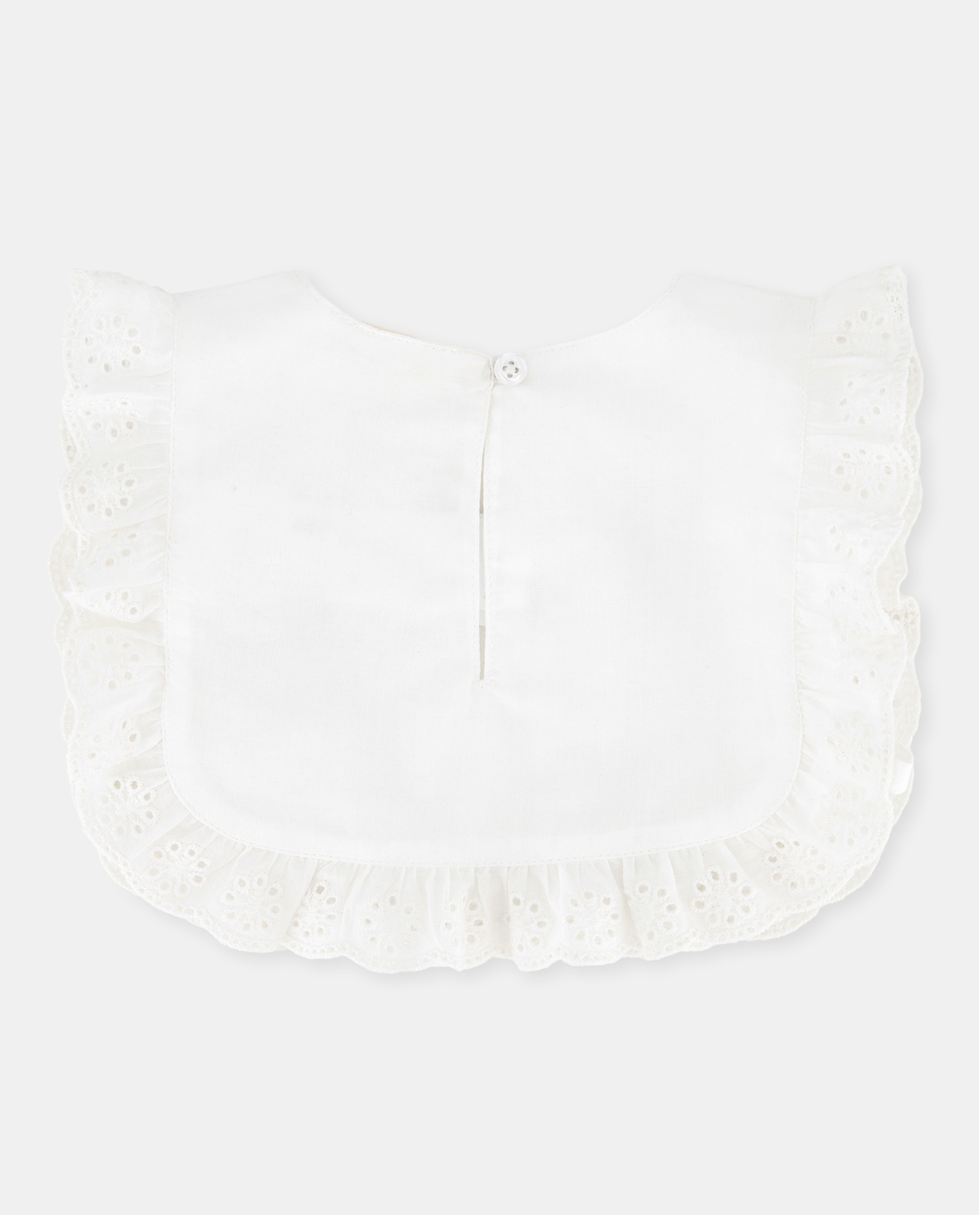Babete com Tiras Bordadas Branco-4