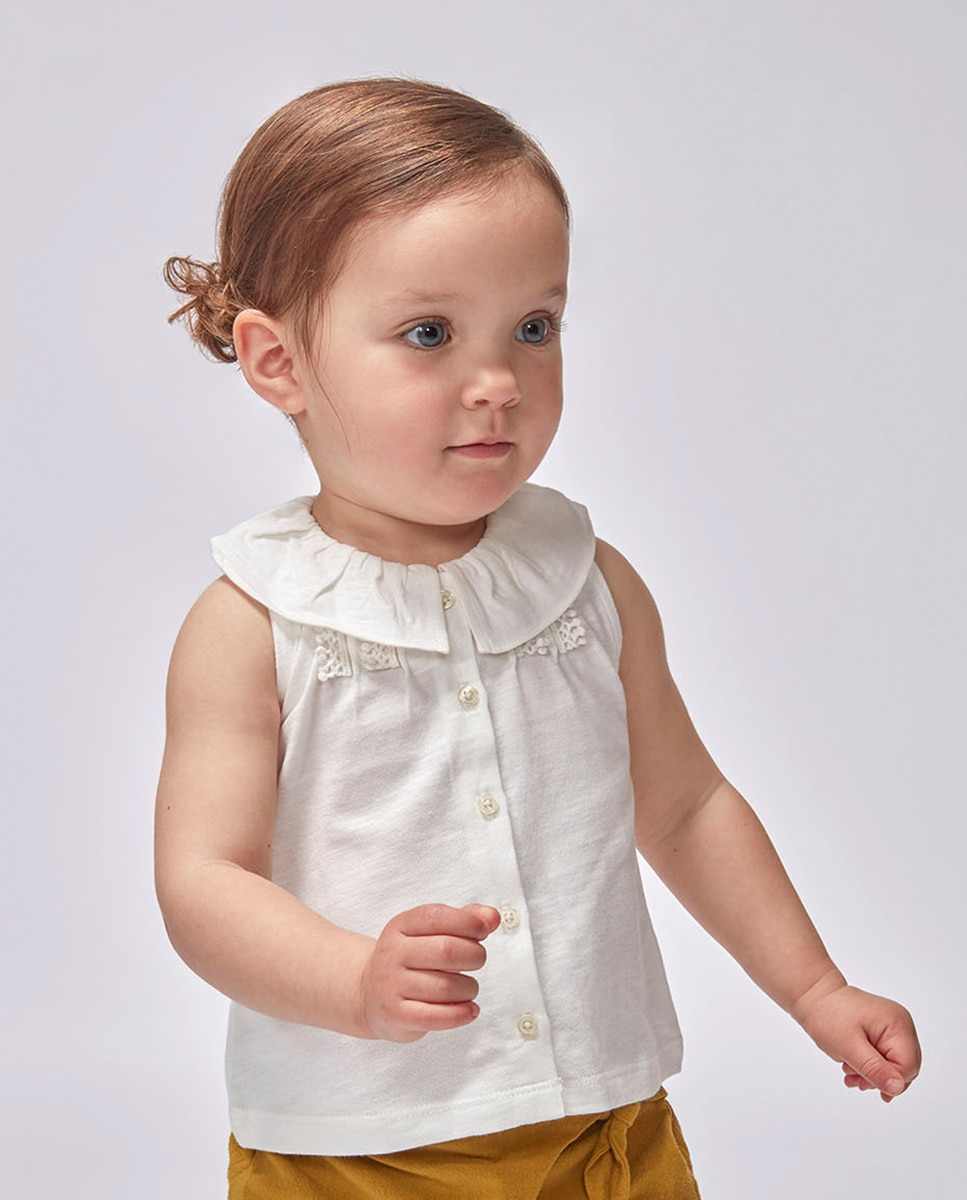 T-shirt com Pregas Gocco Nude-1