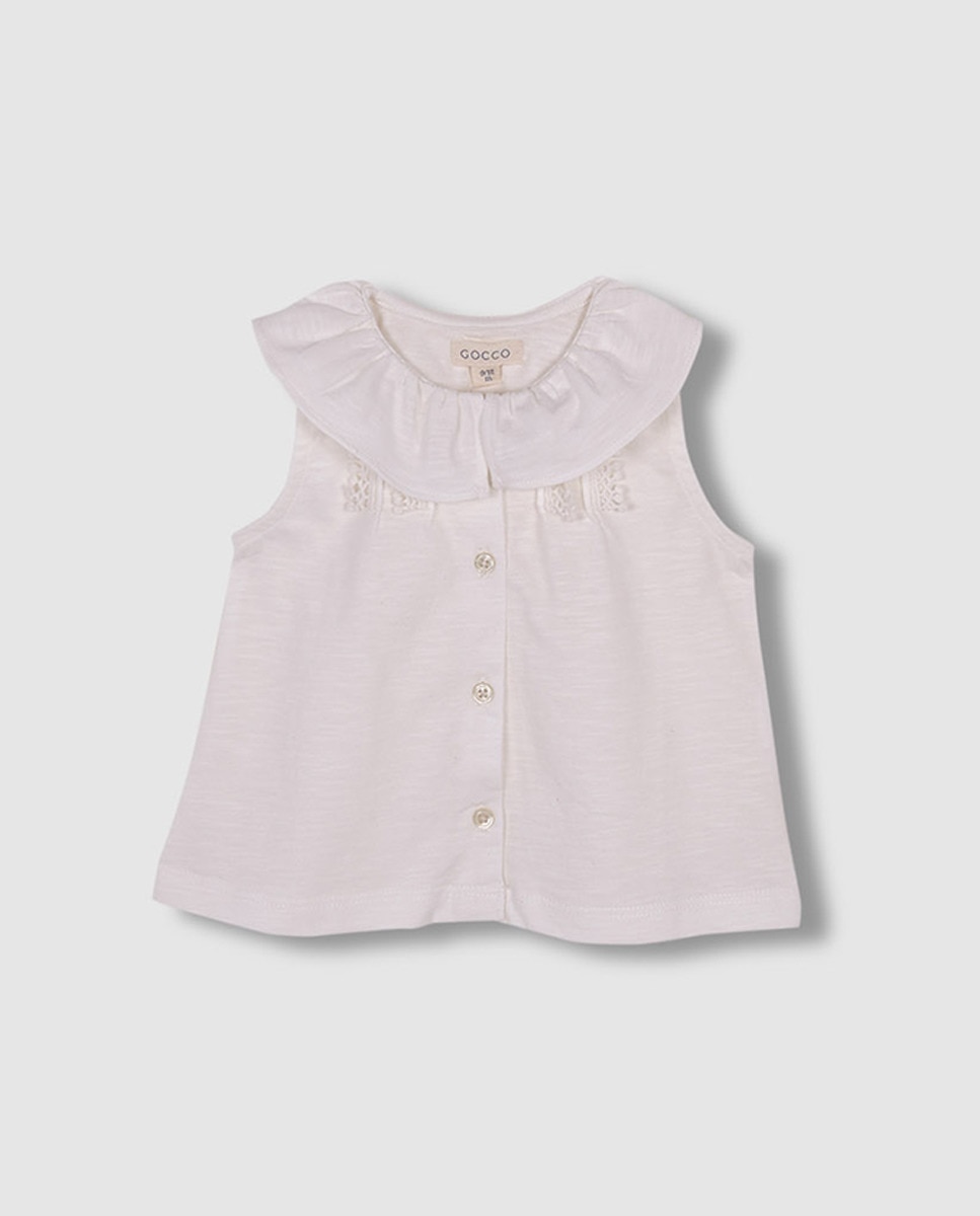 T-shirt com Pregas Gocco Nude-3