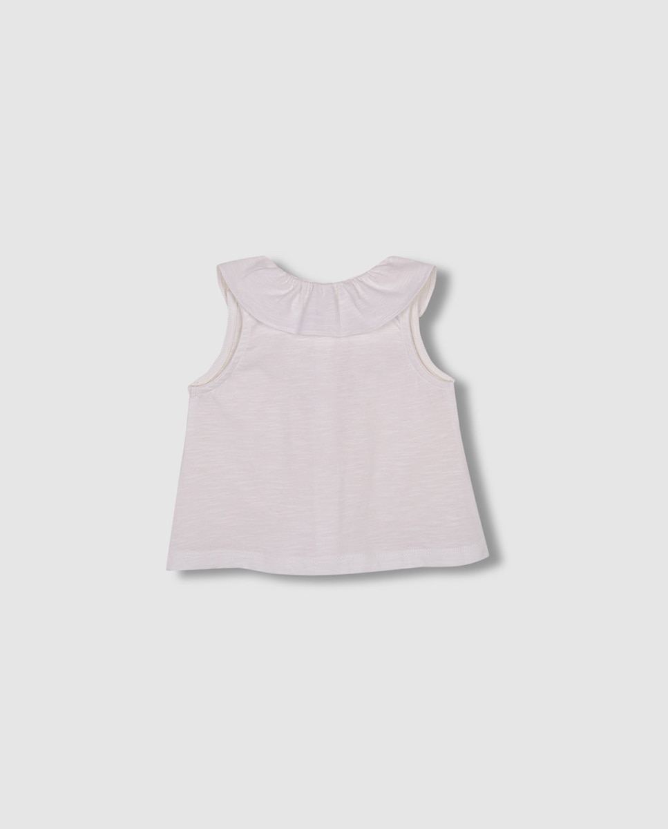 T-shirt com Pregas Gocco Nude-4