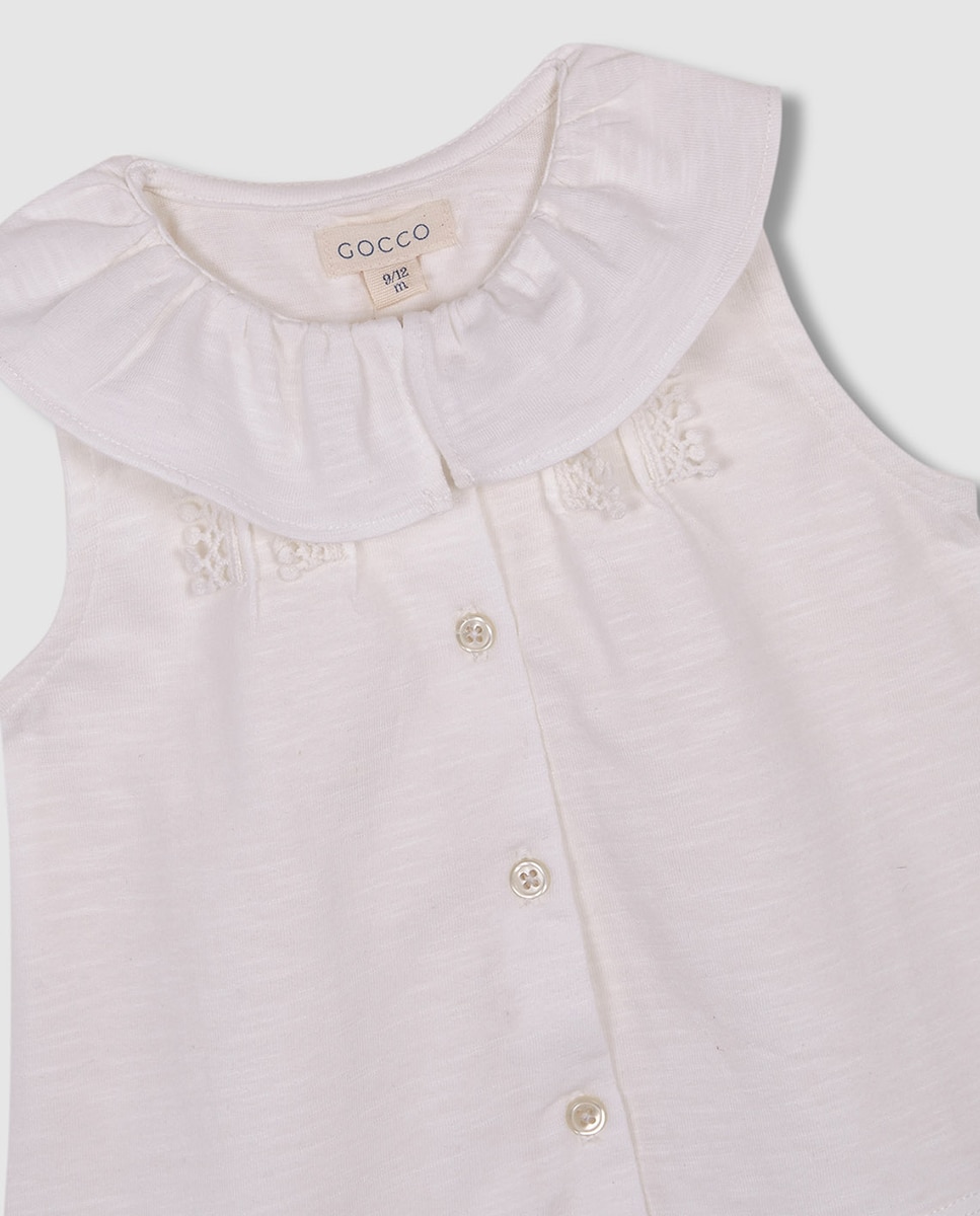 T-shirt com Pregas Gocco Nude-5