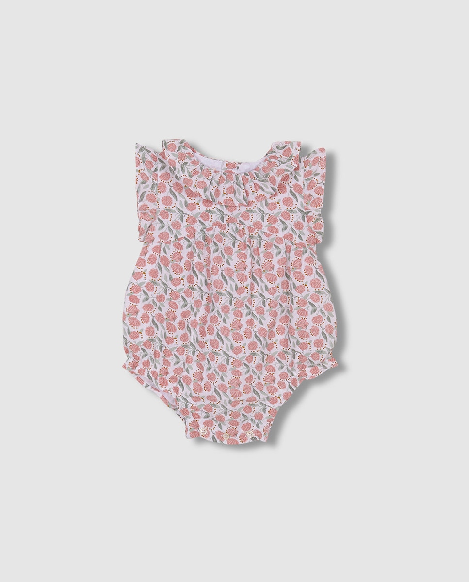 Babygrow com Estampado Floral Gocco Nude-1