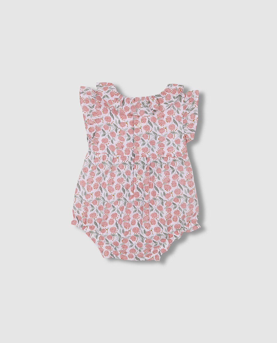 Babygrow com Estampado Floral Gocco Nude-2