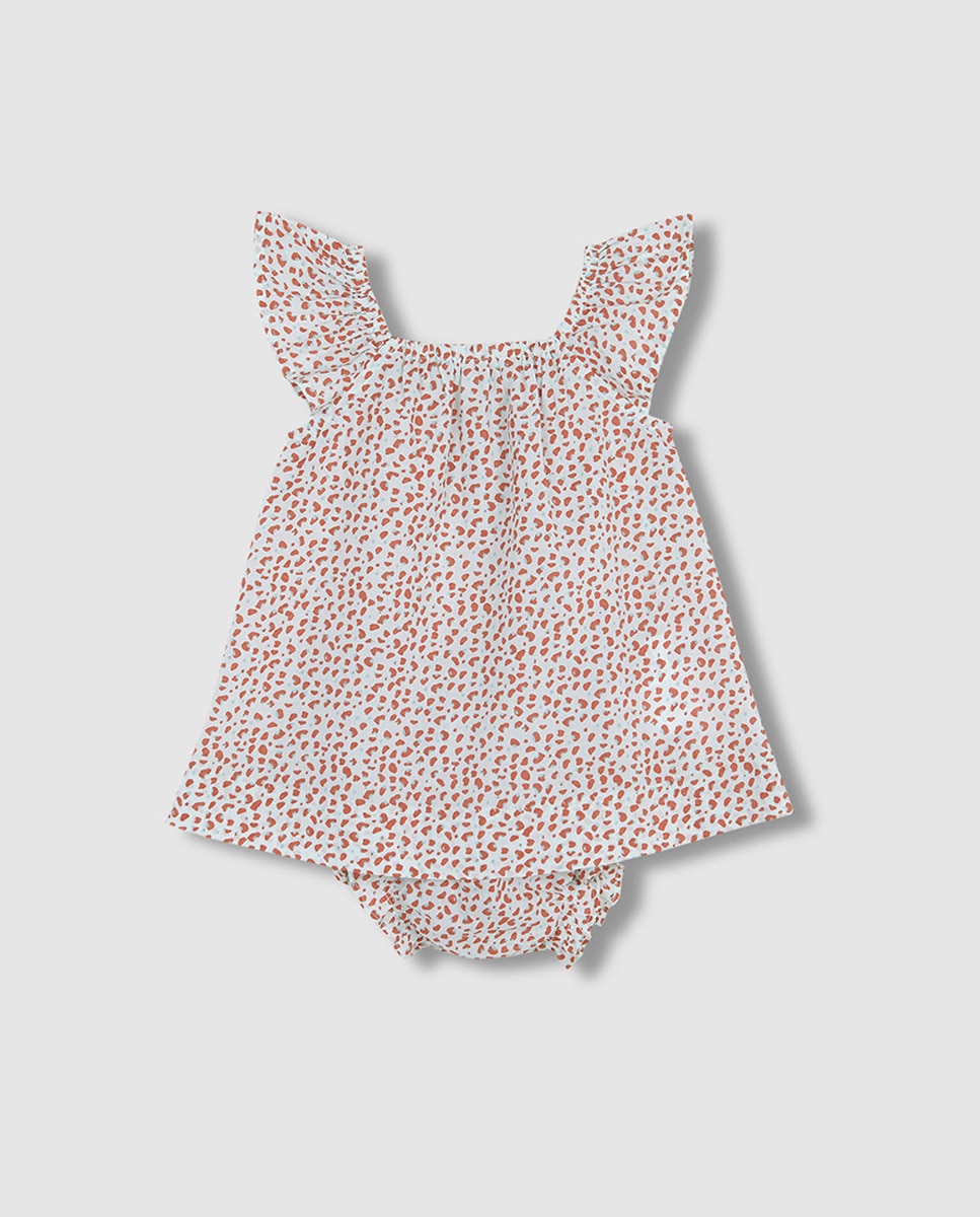 Vestido de Praia com Animal Print Gocco Nude-2