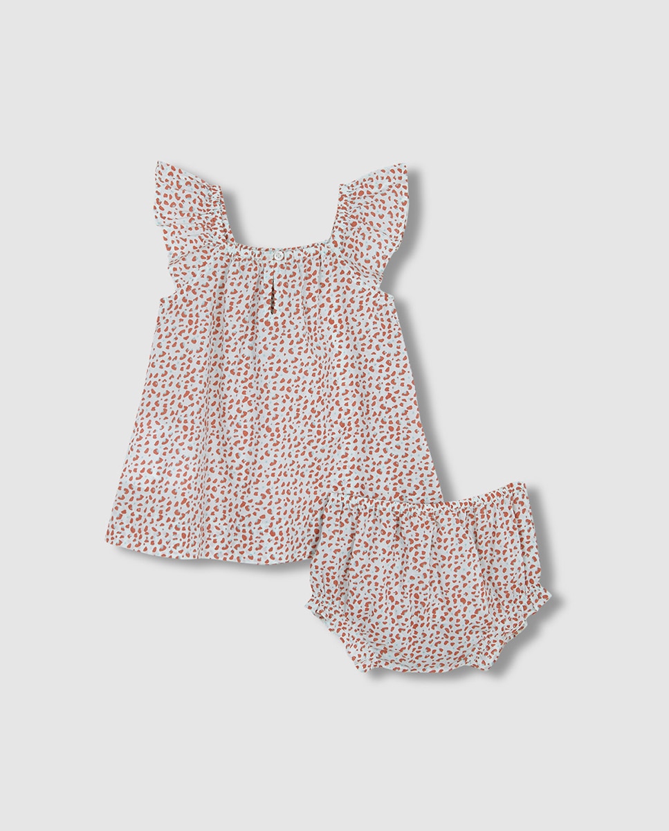 Vestido de Praia com Animal Print Gocco Nude-3