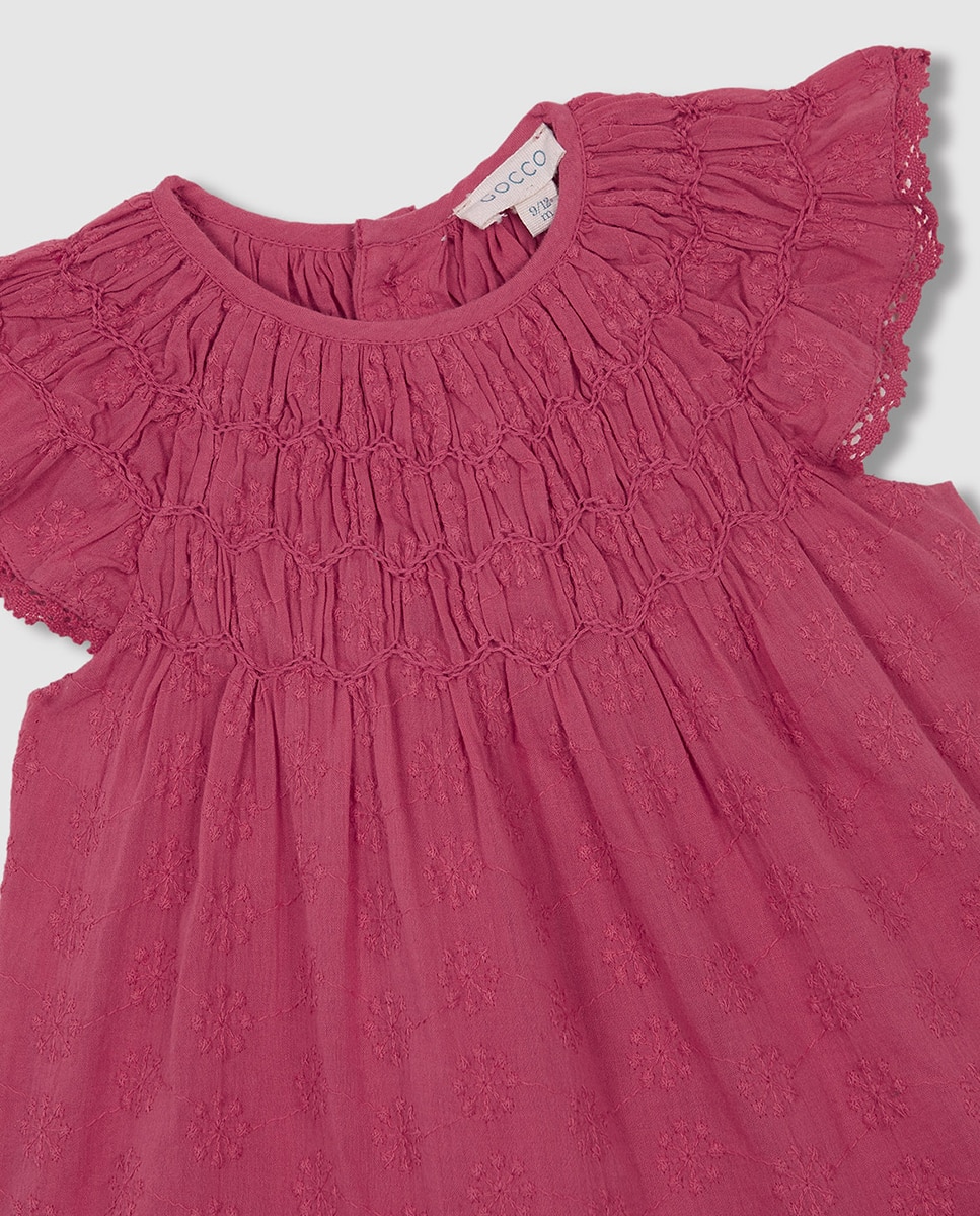 Vestido Favos de Mel com Tiras Bordadas Nude-5