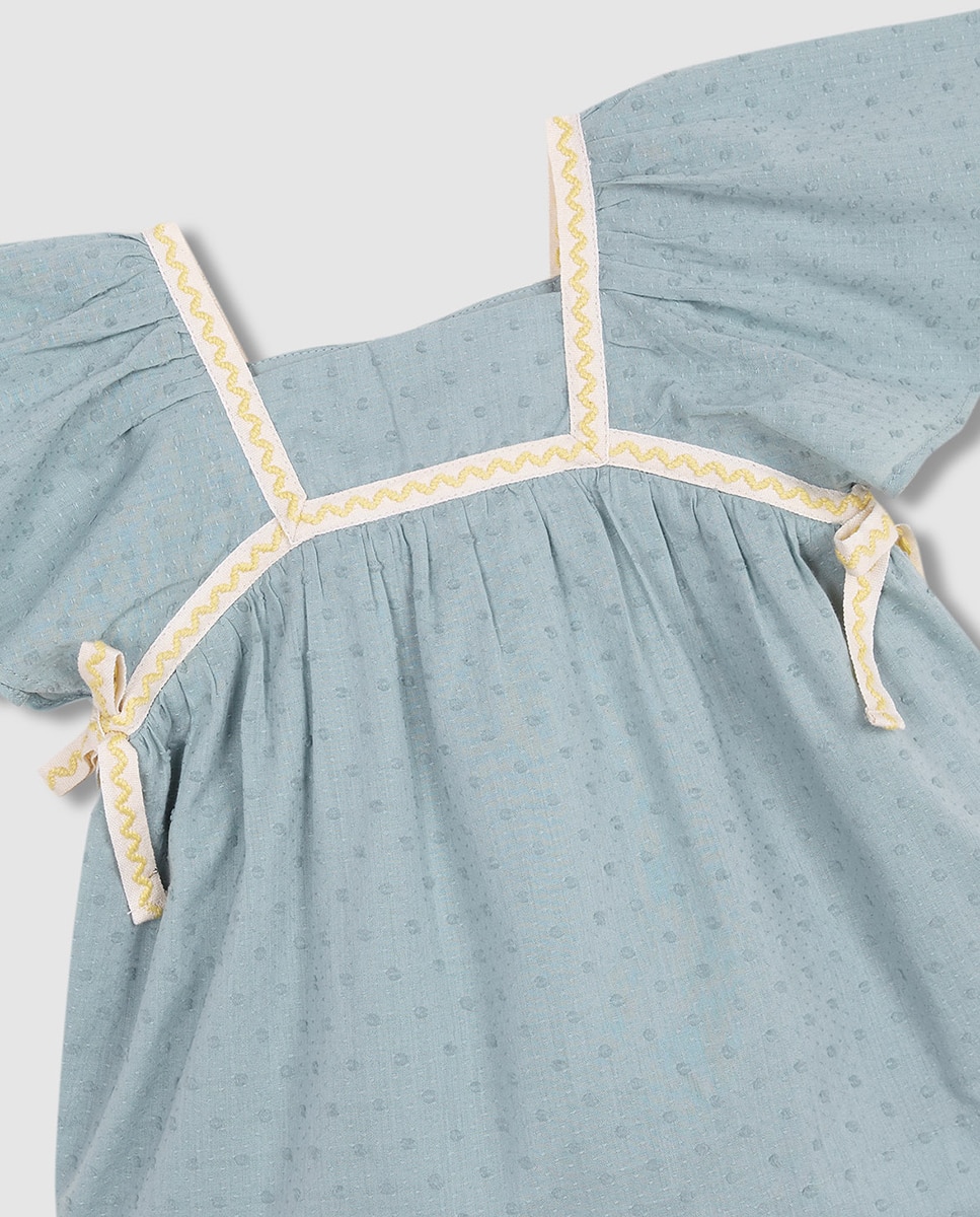 Vestido com Detalhes Flúor Gocco Verde-claro-5