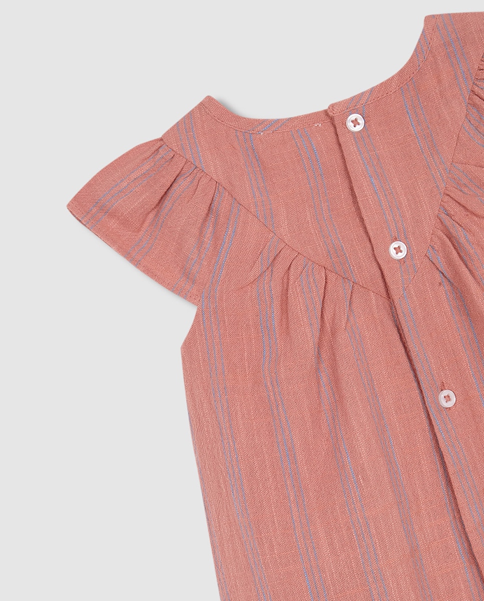 Vestido às Riscas Coral-6