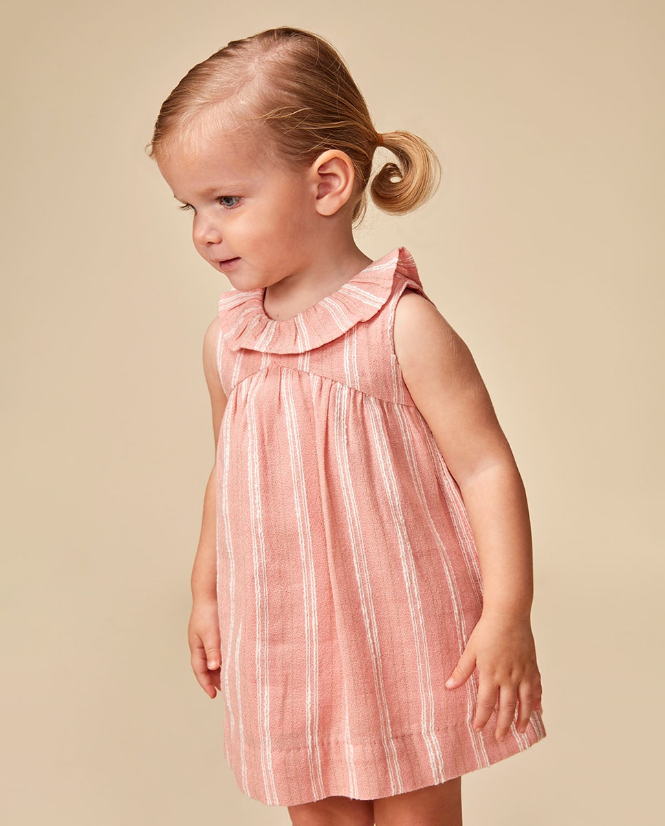 Vestido Tecido Dobby Gocco Rosa-1