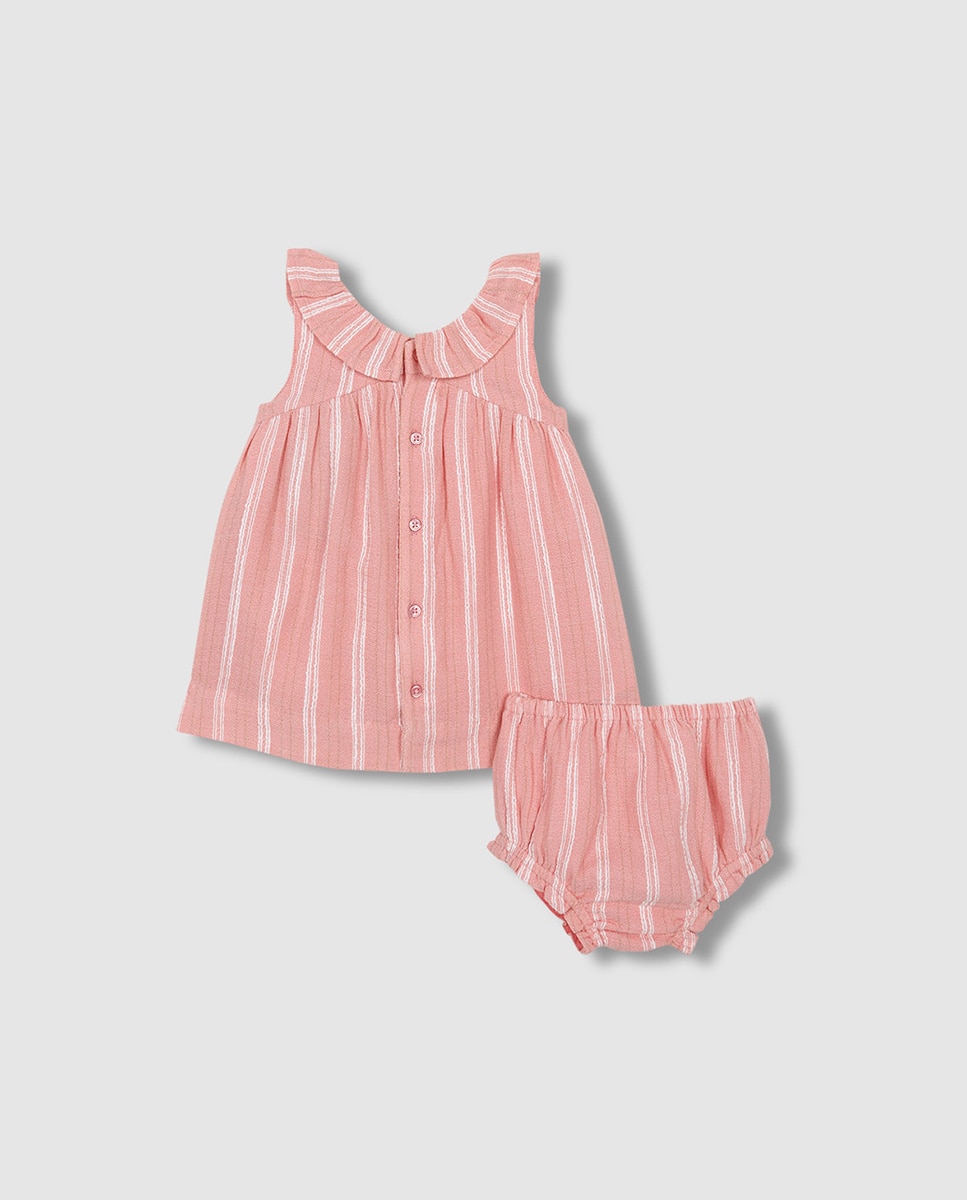 Vestido Tecido Dobby Gocco Rosa-4