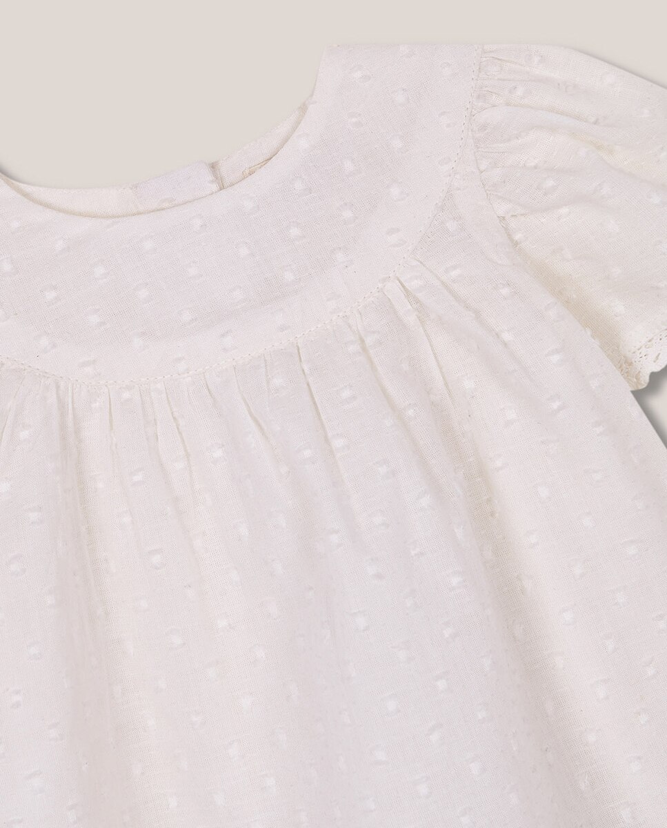 Conjunto com Touca e de Plumetti Branco-3