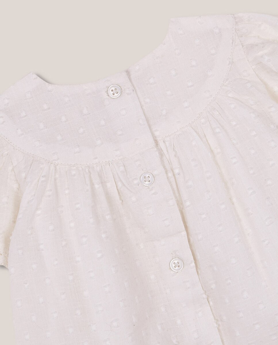 Conjunto com Touca e de Plumetti Branco-4