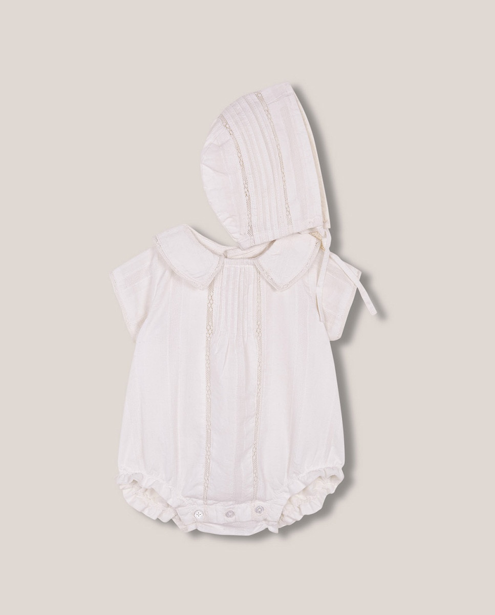 Conjunto Pregas e Tiras Bordadas Branco-1