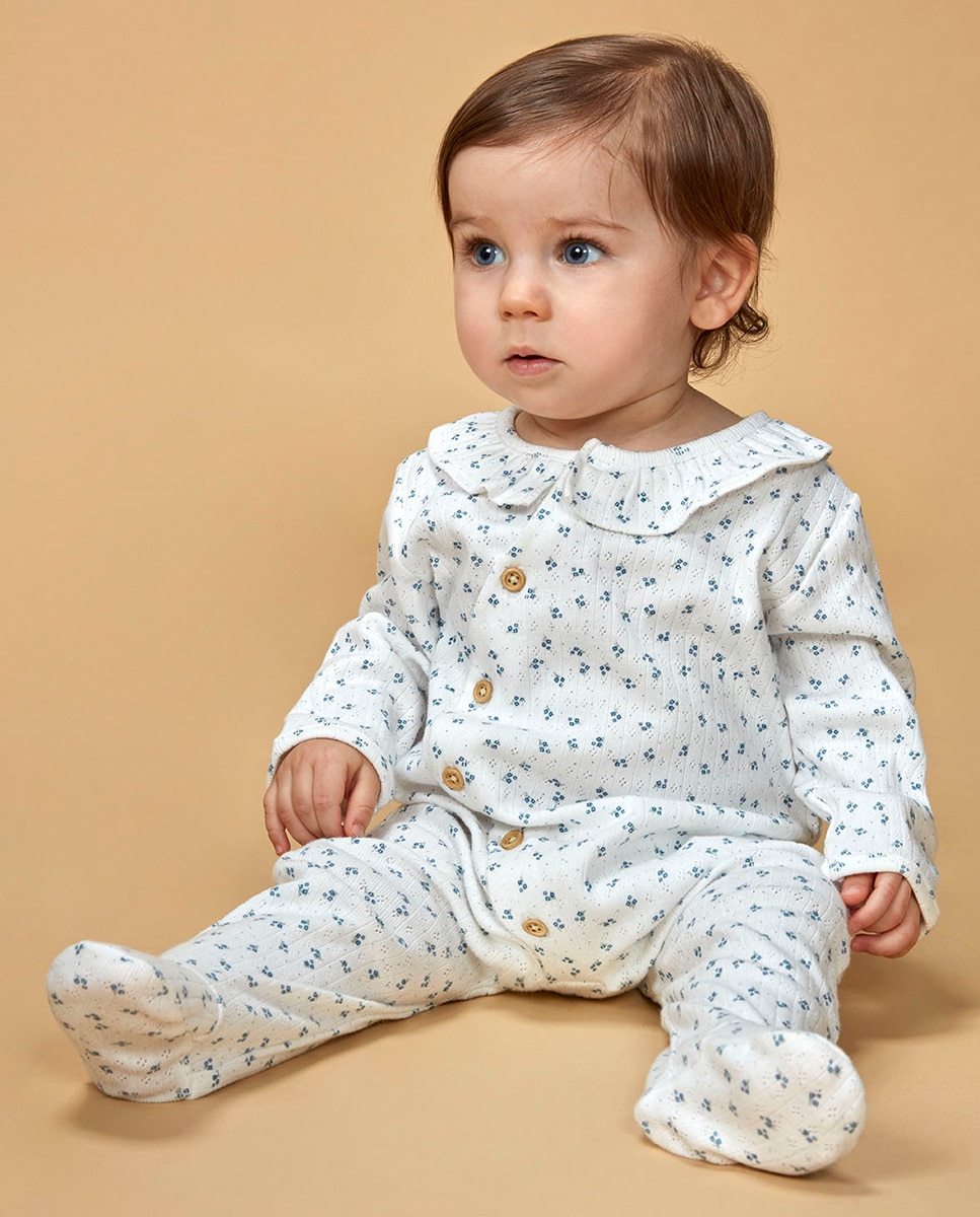 Pijama Comprido Florzinhas Gocco Branco-1