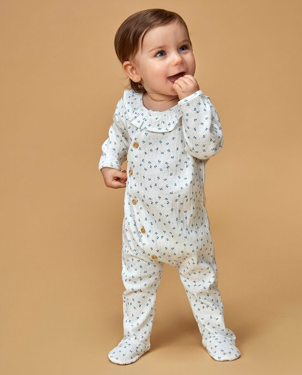 Pijama Comprido Florzinhas Gocco Branco-2