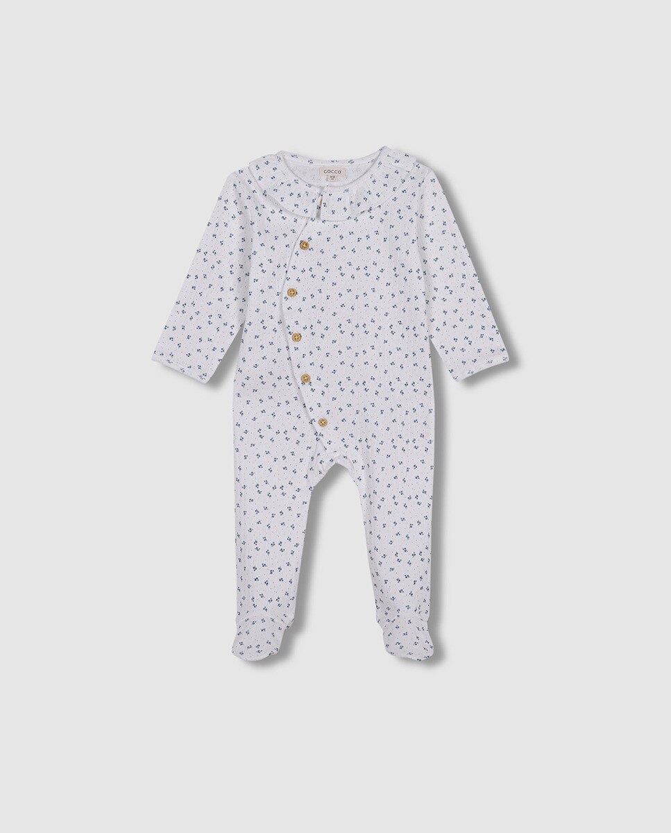 Pijama Comprido Florzinhas Gocco Branco-3