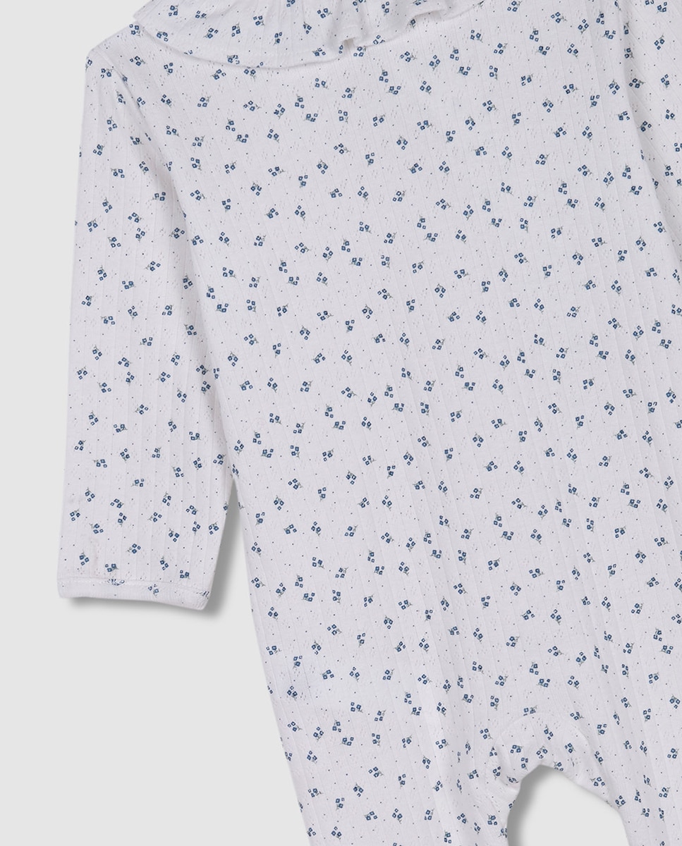 Pijama Comprido Florzinhas Gocco Branco-6