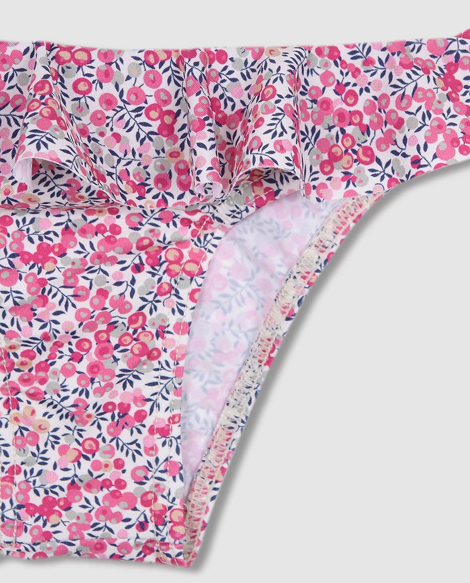 Cueca de Banho de Bebé com Estampado Liberty Gocco Rosa-3