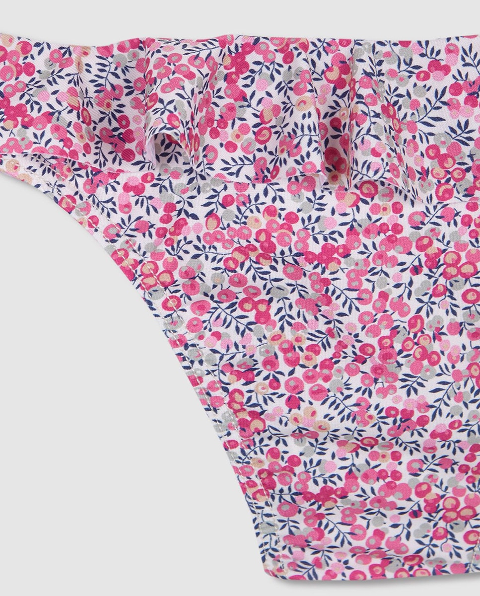 Cueca de Banho de Bebé com Estampado Liberty Gocco Rosa-4