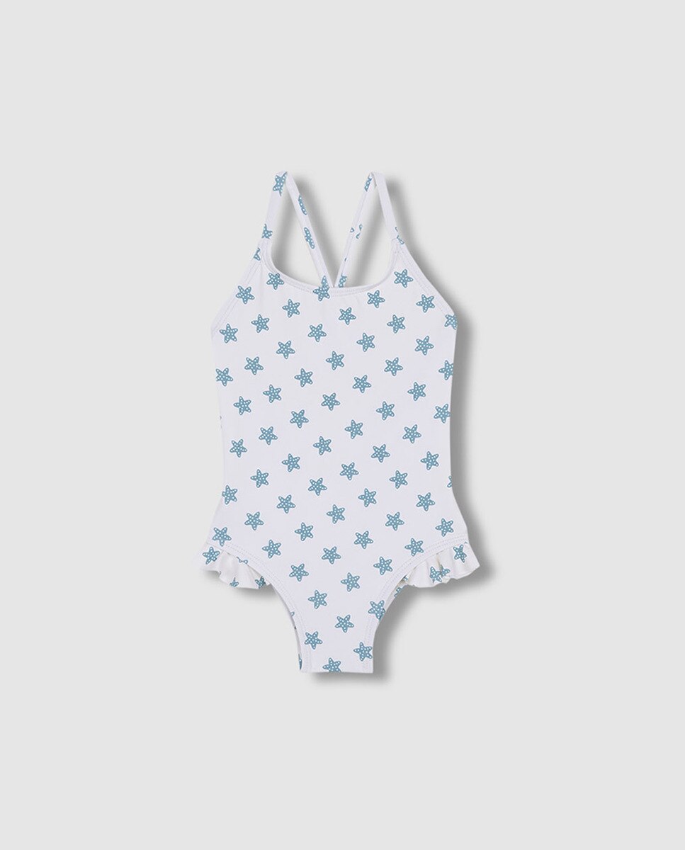 Fato de banho com estampado de estrelas Gocco Branco-2