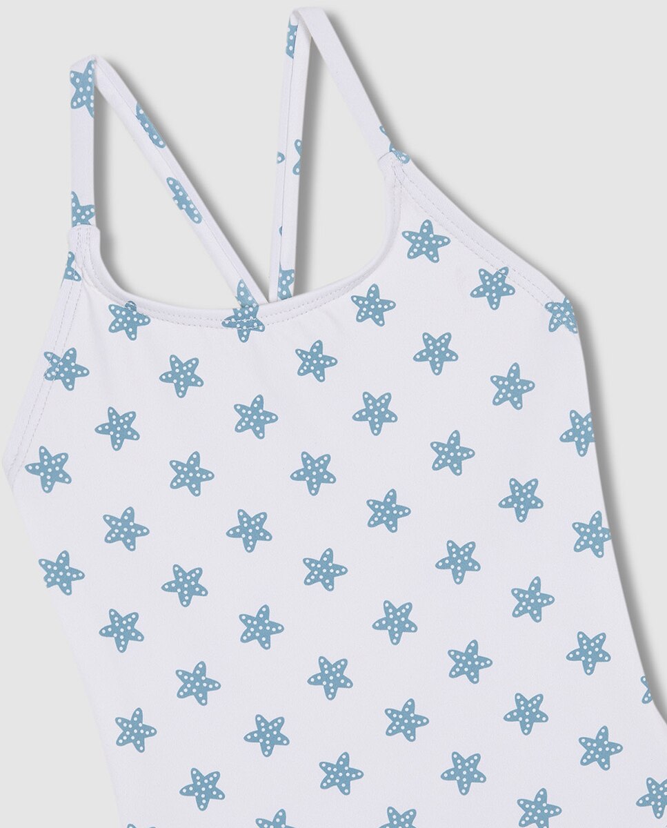 Fato de banho com estampado de estrelas Gocco Branco-4