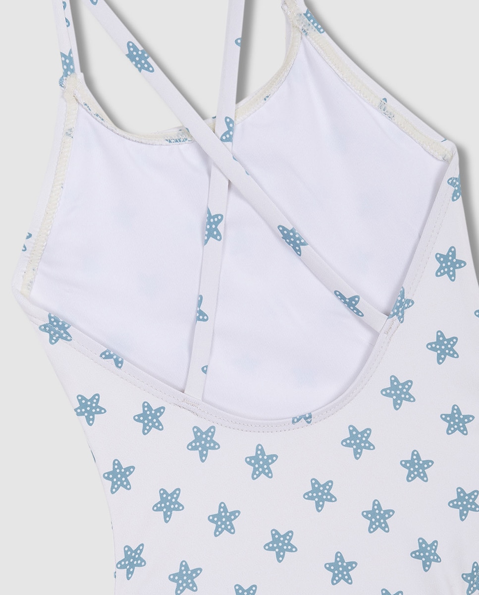 Fato de banho com estampado de estrelas Gocco Branco-5