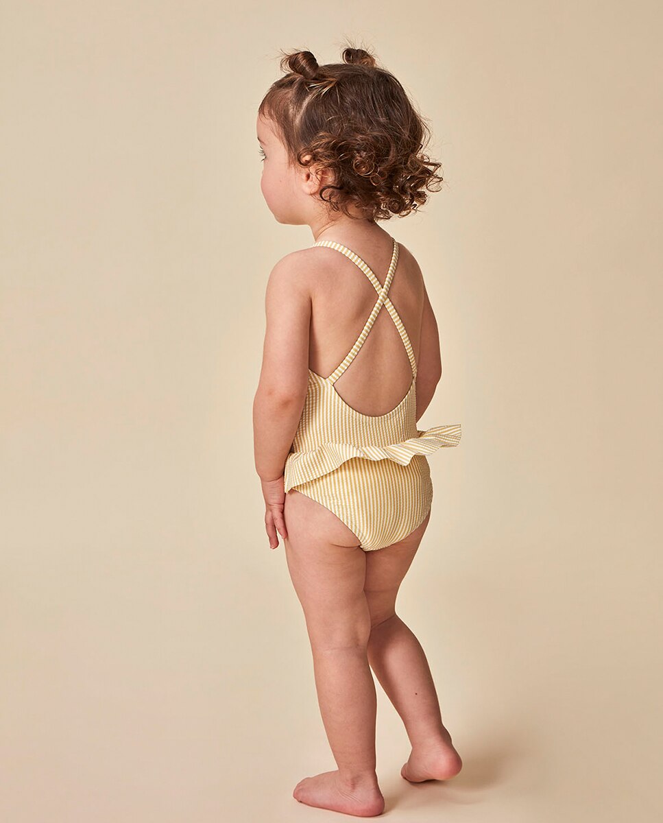 Imagen 1 de Traje de baño estampado seersuker - Gocco - Amarillo Amarillo