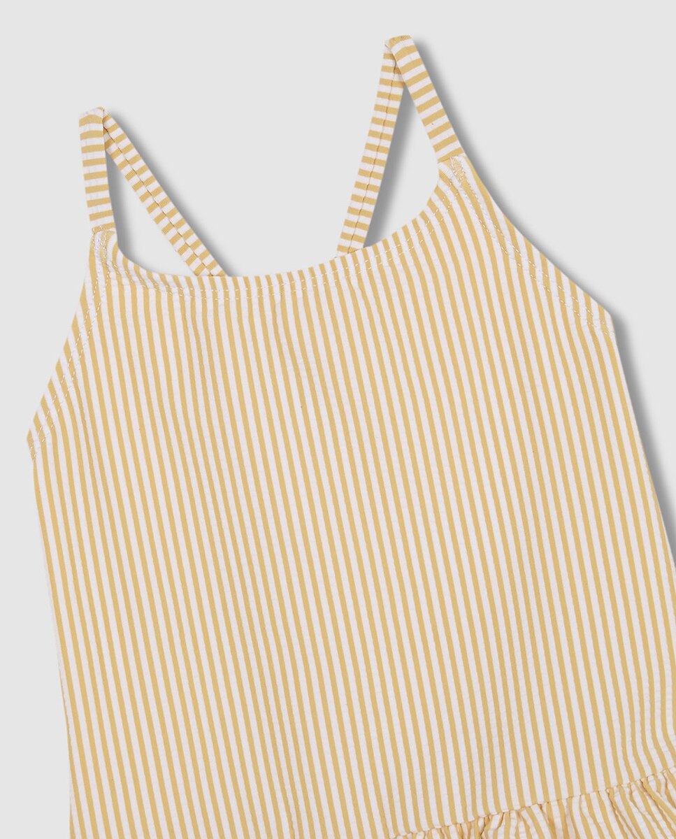 Imagen 4 de Traje de baño estampado seersuker - Gocco - Amarillo Amarillo