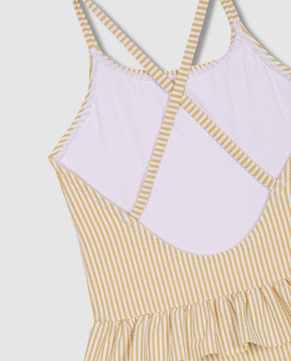 Imagen 5 de Traje de baño estampado seersuker - Gocco - Amarillo Amarillo