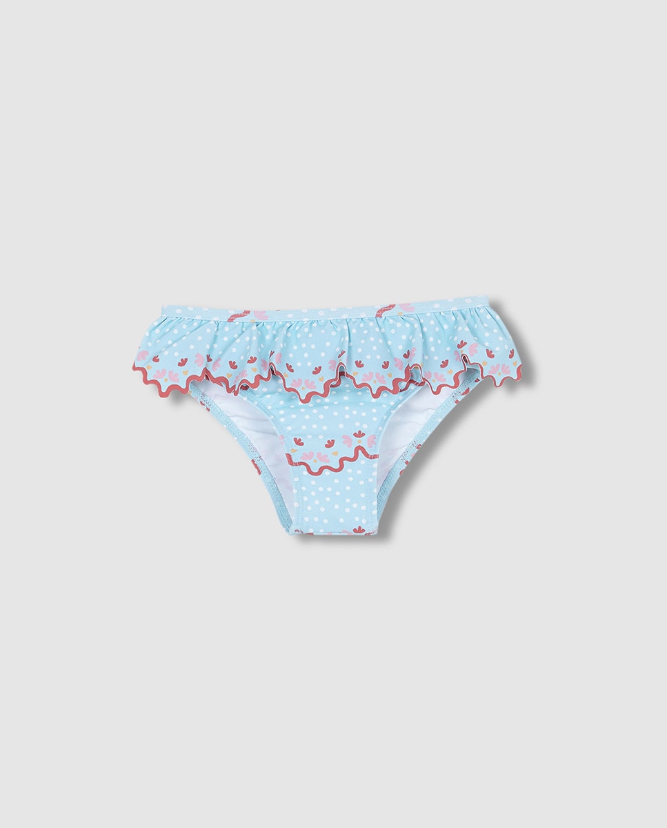 Cueca de Banho com Estampado de Ondas Gocco Azul-2
