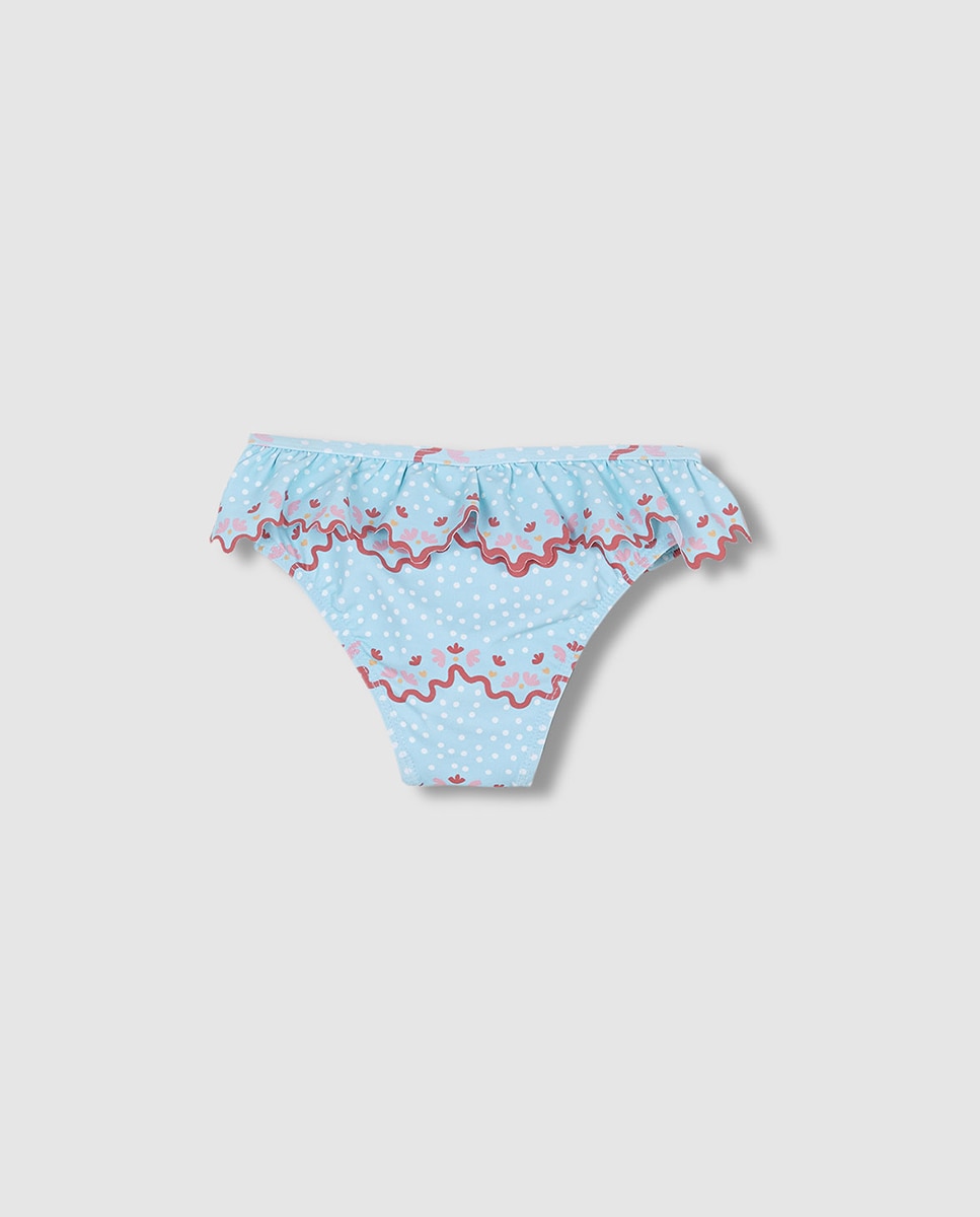 Cueca de Banho com Estampado de Ondas Gocco Azul-3